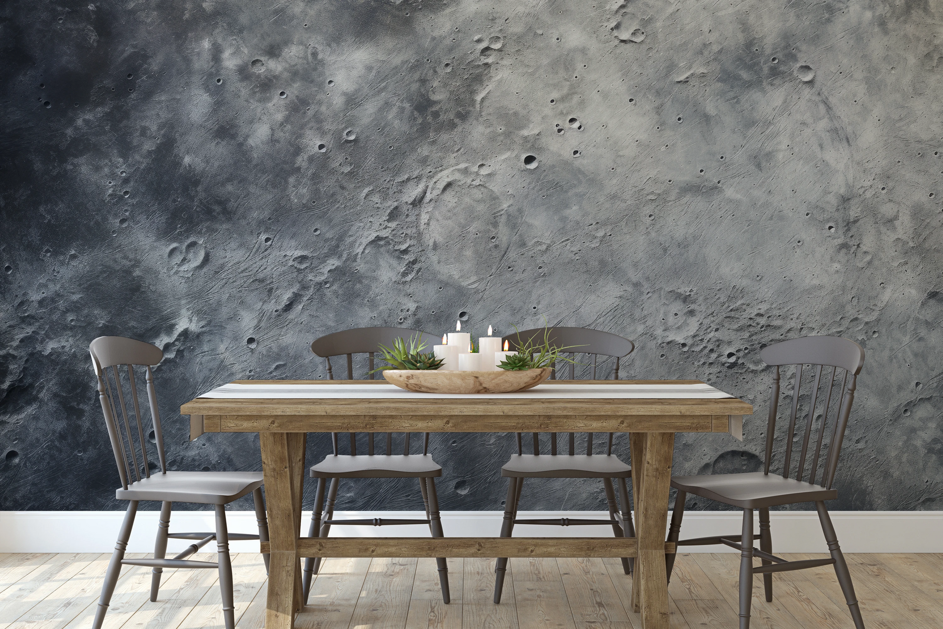 Wzór fototapety o nazwie Moonlight Sonata pokazanej w kontekście pomieszczenia.