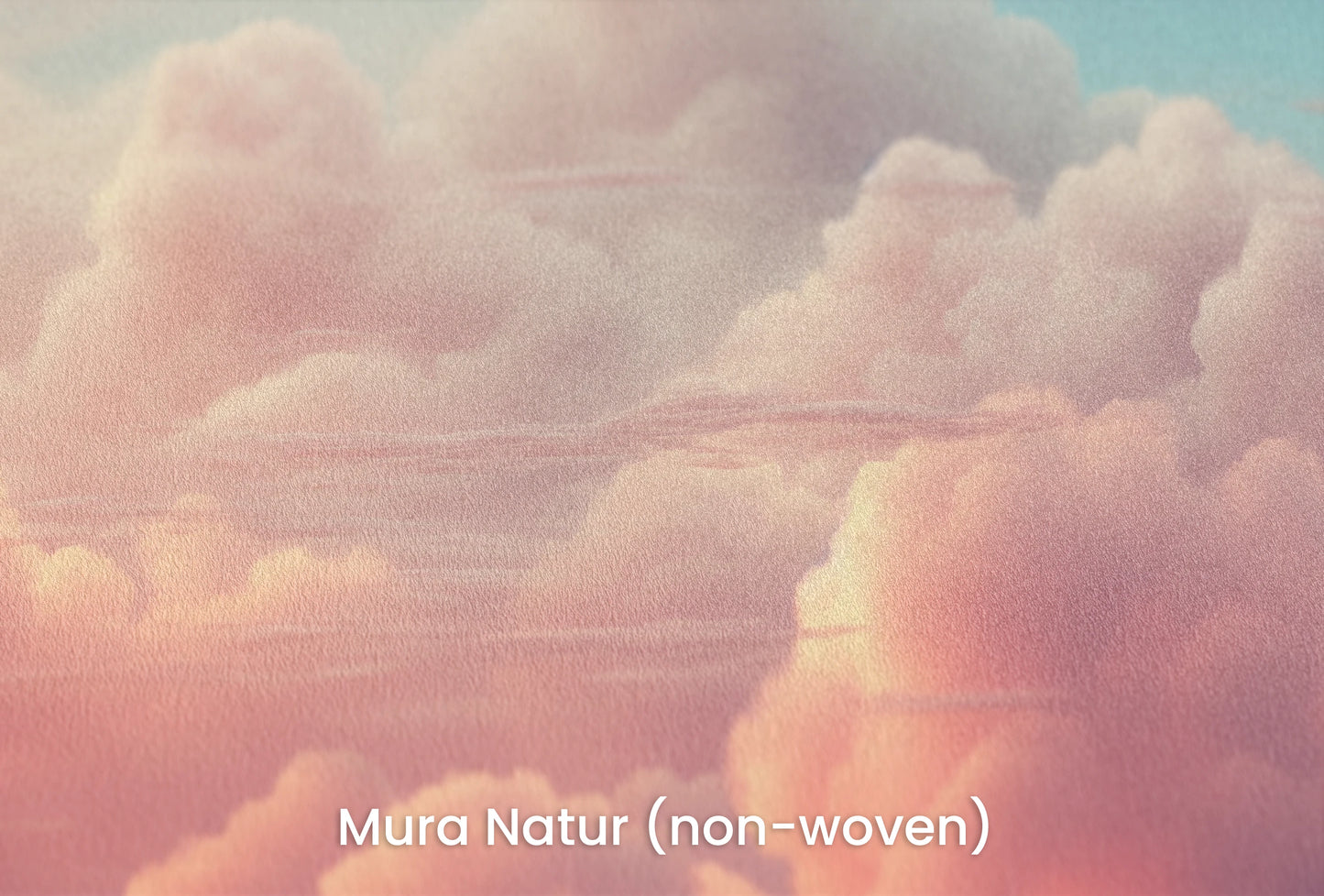 Zbliżenie na artystyczną fototapetę o nazwie Rosy Reverie na podłożu Mura Natur (non-woven) - naturalne i ekologiczne podłoże.