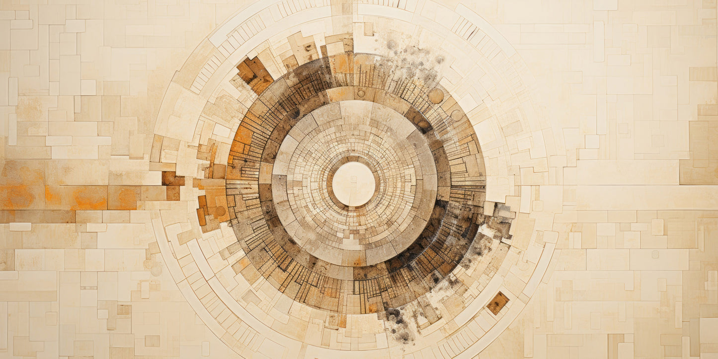 Prezentacja całego wzoru fototapety o nazwie SUNBURST MOSAIC