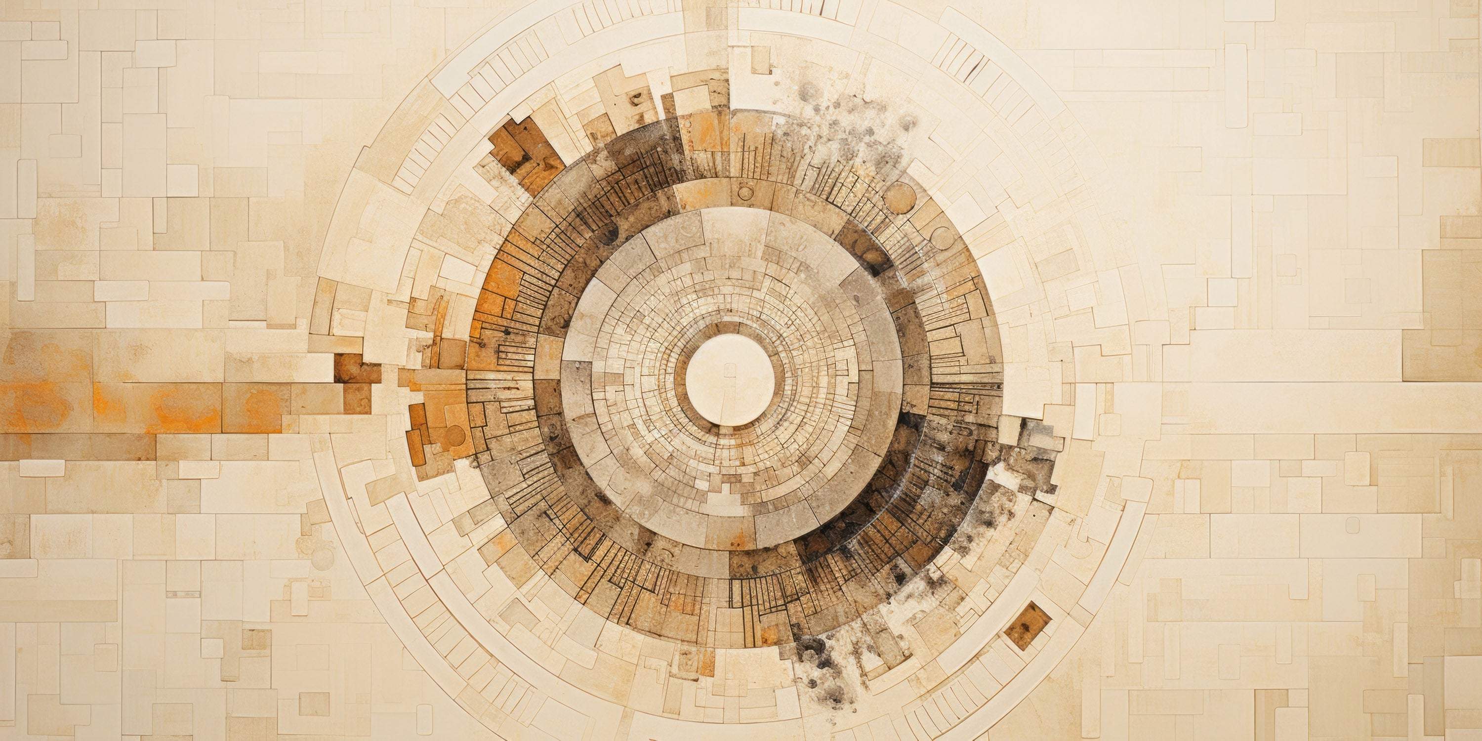 Mustervorschau: Prezentacja całego wzoru fototapety o nazwie SUNBURST MOSAIC