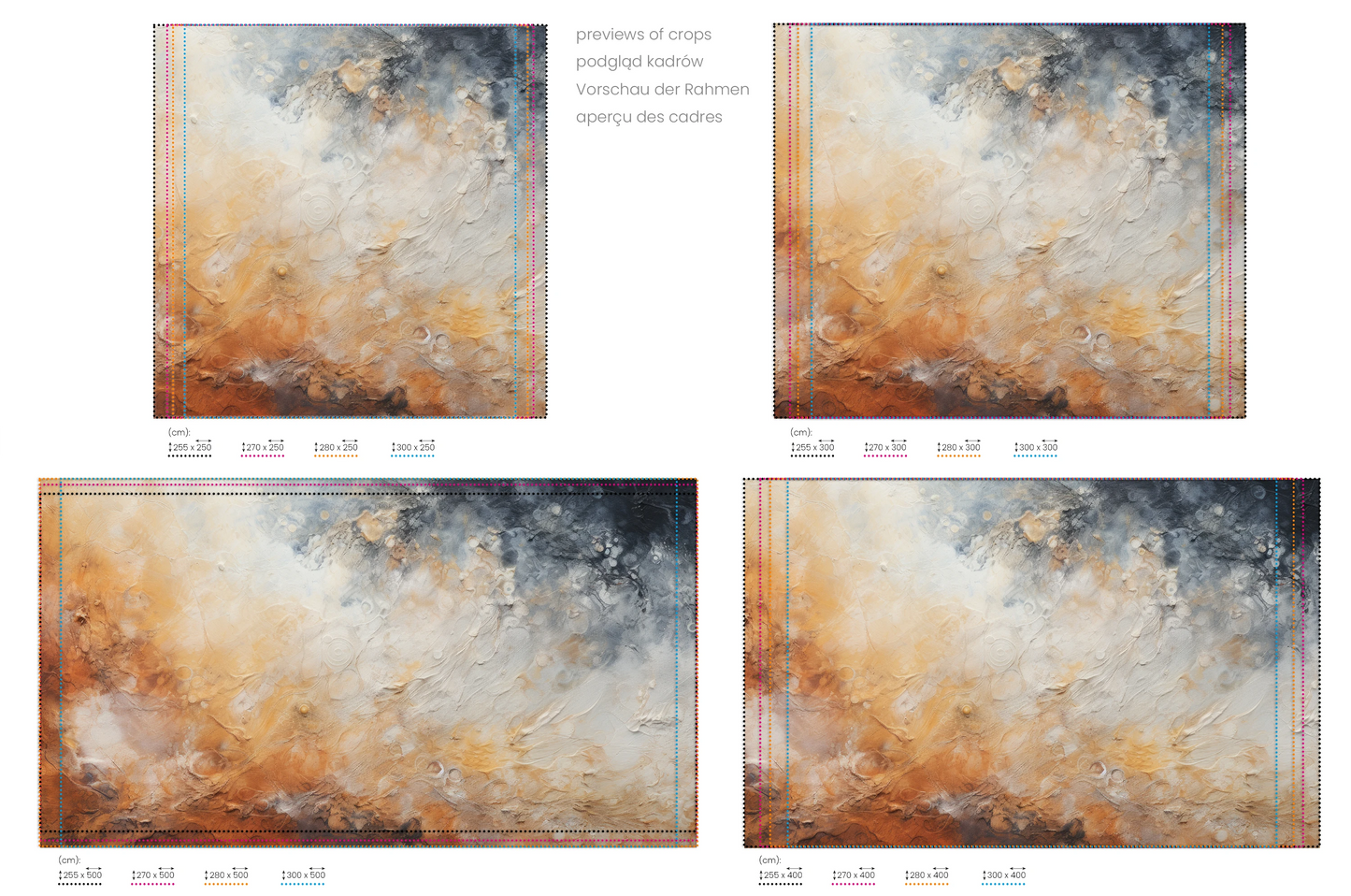 Na obrazie znajduje się prezentacja przykładowych rozmiarów fototapety o nazwie Lunar Eclipse. Rozmiar fototapety jest dowolny.