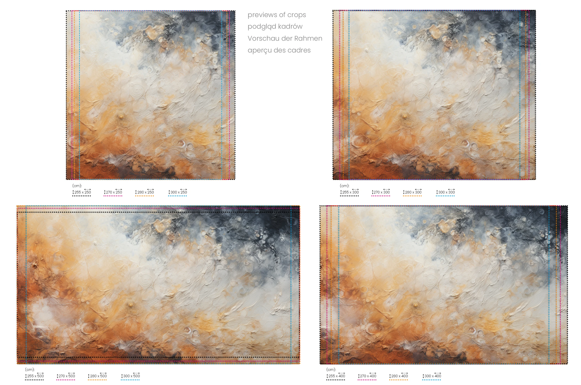 Na obrazie znajduje się prezentacja przykładowych rozmiarów fototapety o nazwie Lunar Eclipse. Rozmiar fototapety jest dowolny.