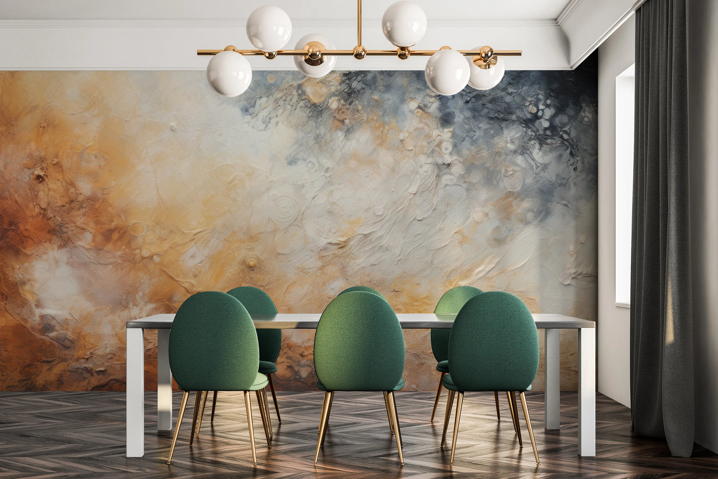 Wzór fototapety o nazwie Lunar Eclipse pokazanej w kontekście pomieszczenia.