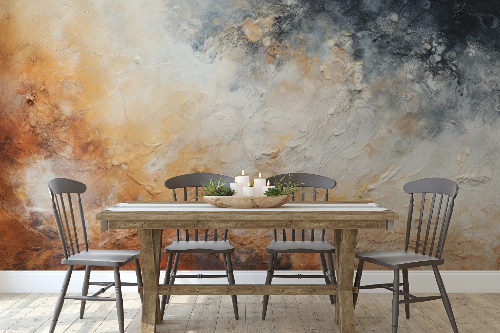 Fototapeta artystyczna o nazwie Lunar Eclipse pokazana w aranżacji wnętrza.