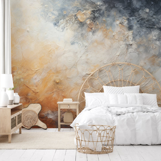 Wzór fototapety artystycznej o nazwie Lunar Eclipse pokazanej w aranżacji wnętrza.