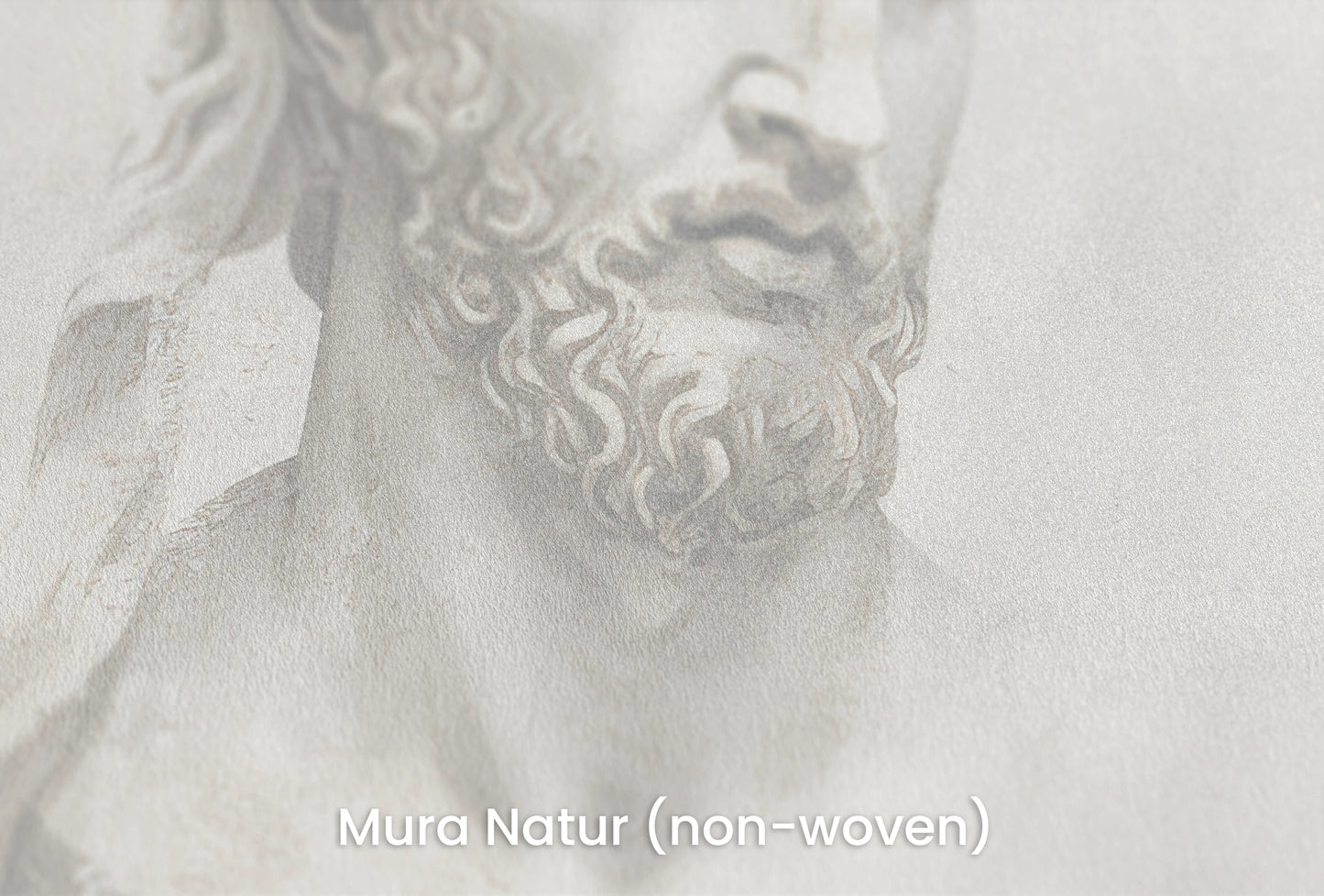 Zbliżenie na artystyczną fototapetę o nazwie Hera's Gaze na podłożu Mura Natur (non-woven) - naturalne i ekologiczne podłoże.