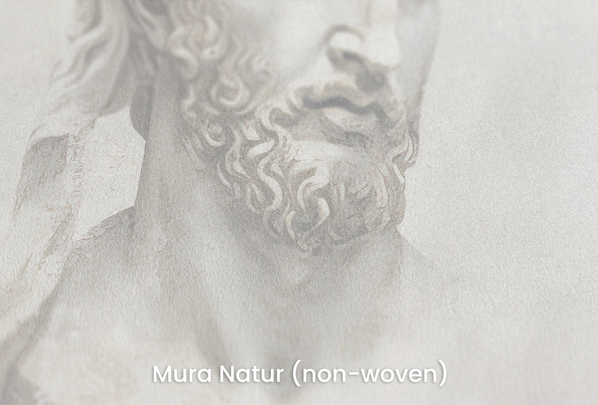 Zbliżenie na artystyczną fototapetę o nazwie Hera's Gaze na podłożu Mura Natur (non-woven) - naturalne i ekologiczne podłoże.