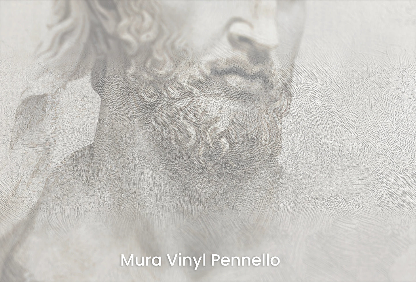 Zbliżenie na artystyczną fototapetę o nazwie Hera's Gaze na podłożu Mura Vinyl Pennello - faktura pociągnięć pędzla malarskiego.