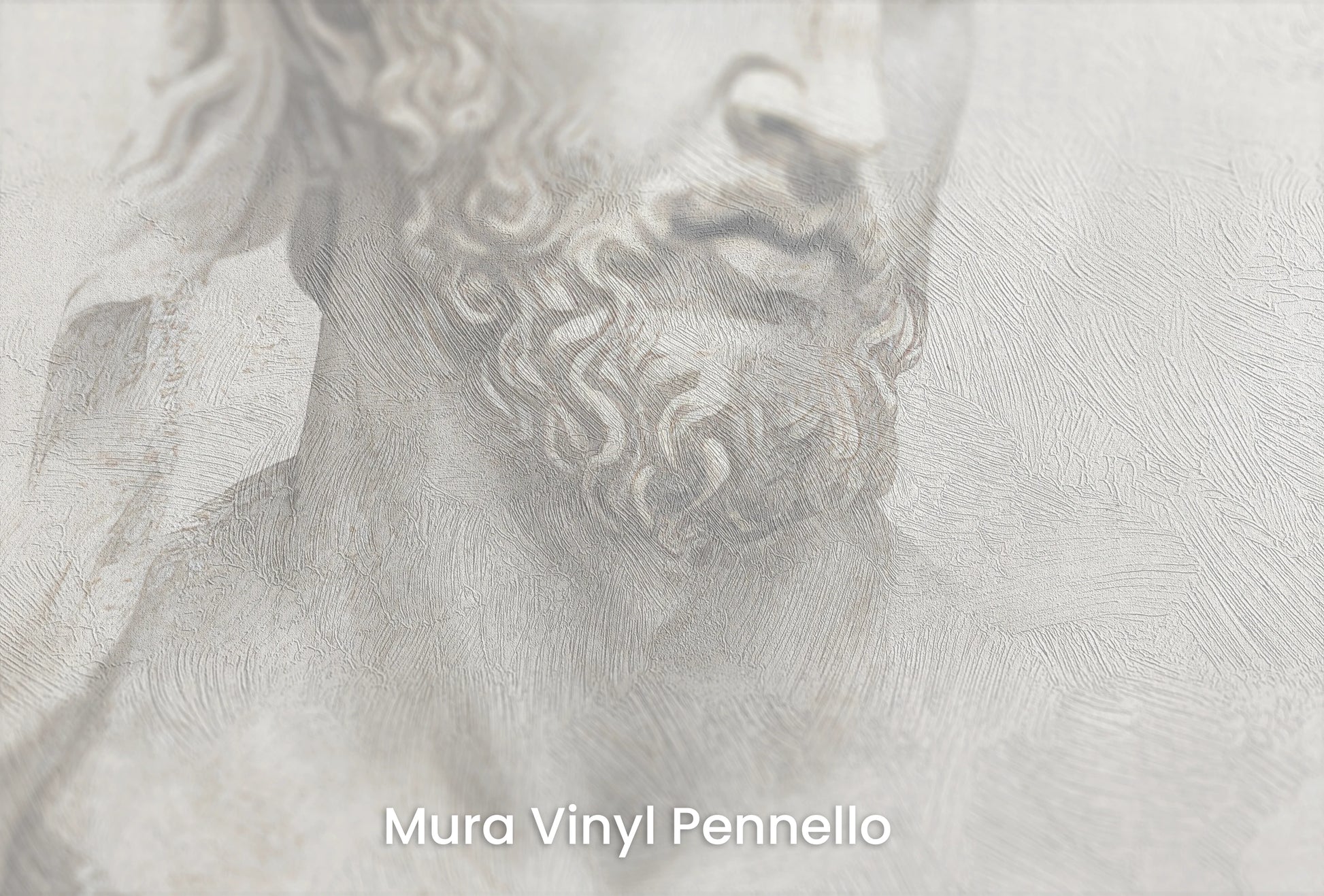 Zbliżenie na artystyczną fototapetę o nazwie Hera's Gaze na podłożu Mura Vinyl Pennello - faktura pociągnięć pędzla malarskiego.