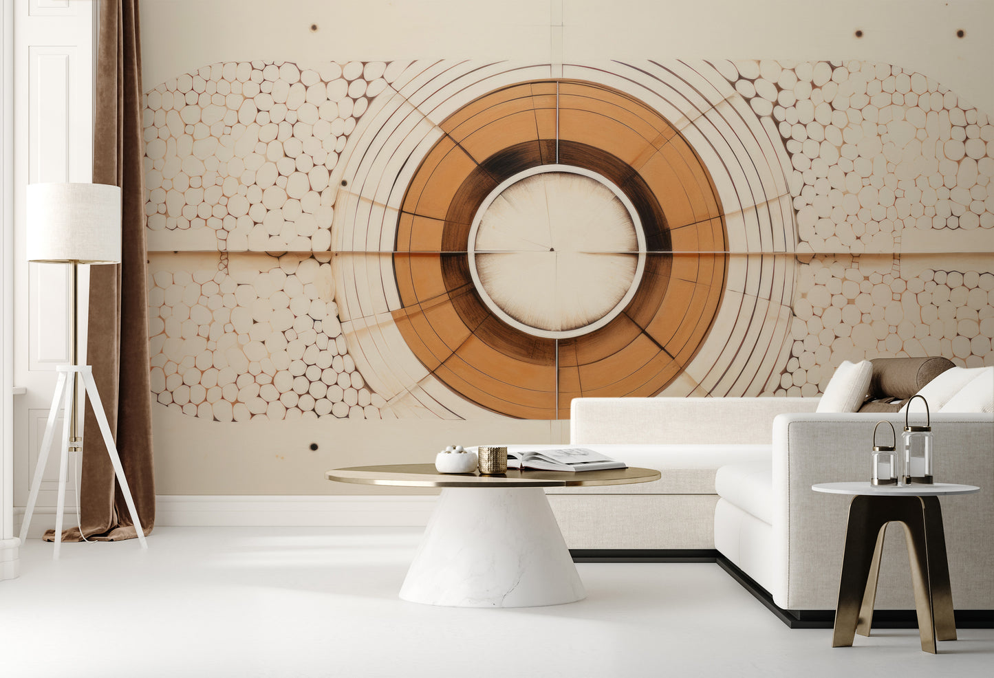 Fototapeta malowana o nazwie ORBITAL GEO pokazana w aranżacji wnętrza.