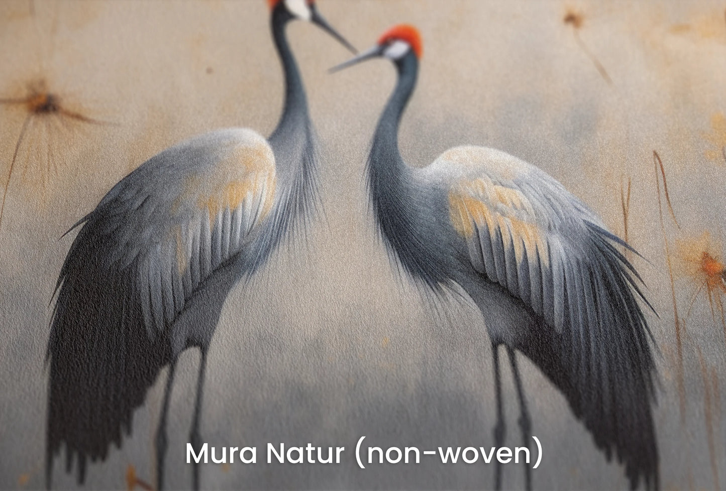Zbliżenie na artystyczną fototapetę o nazwie Dusk's Whisper na podłożu Mura Natur (non-woven) - naturalne i ekologiczne podłoże.