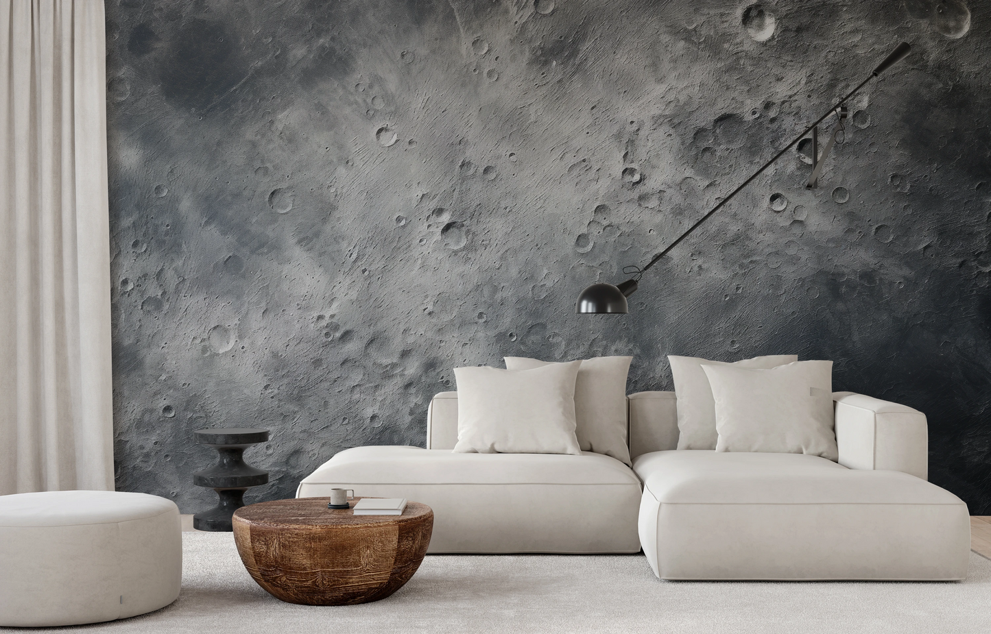 Fototapeta malowana o nazwie Cosmic Blush pokazana w aranżacji wnętrza.