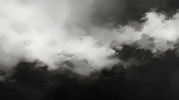 Palette de Tempête - Papier Peint Nuage - Tempête Dramatique en Tons de Gris