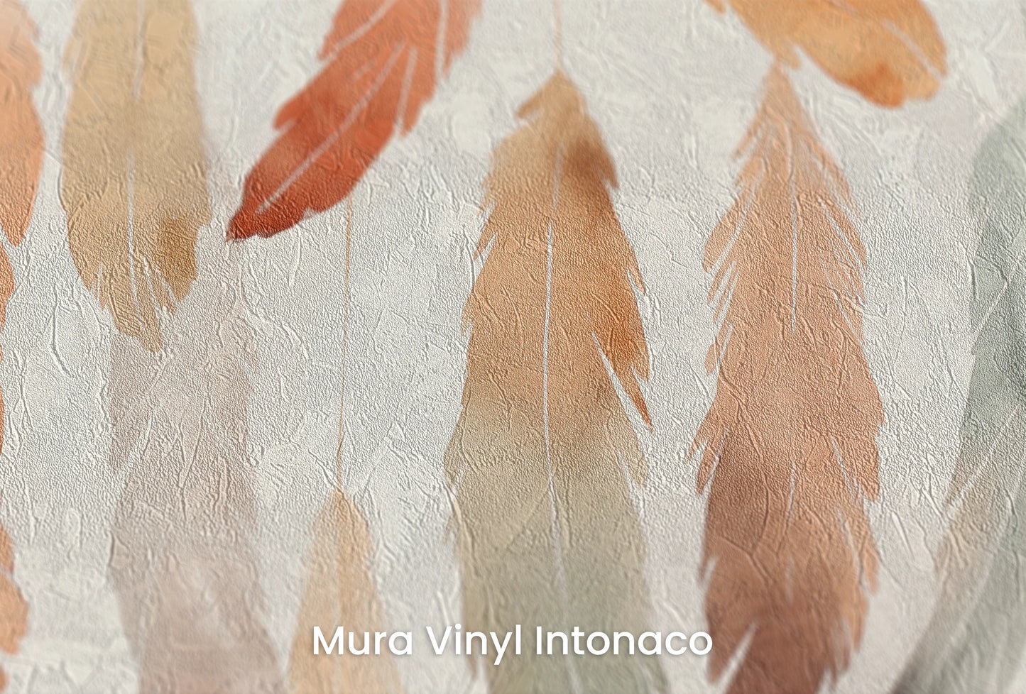 Zbliżenie na artystyczną fototapetę o nazwie Pastel Breeze na podłożu Mura Vinyl Intonaco - struktura tartego tynku.