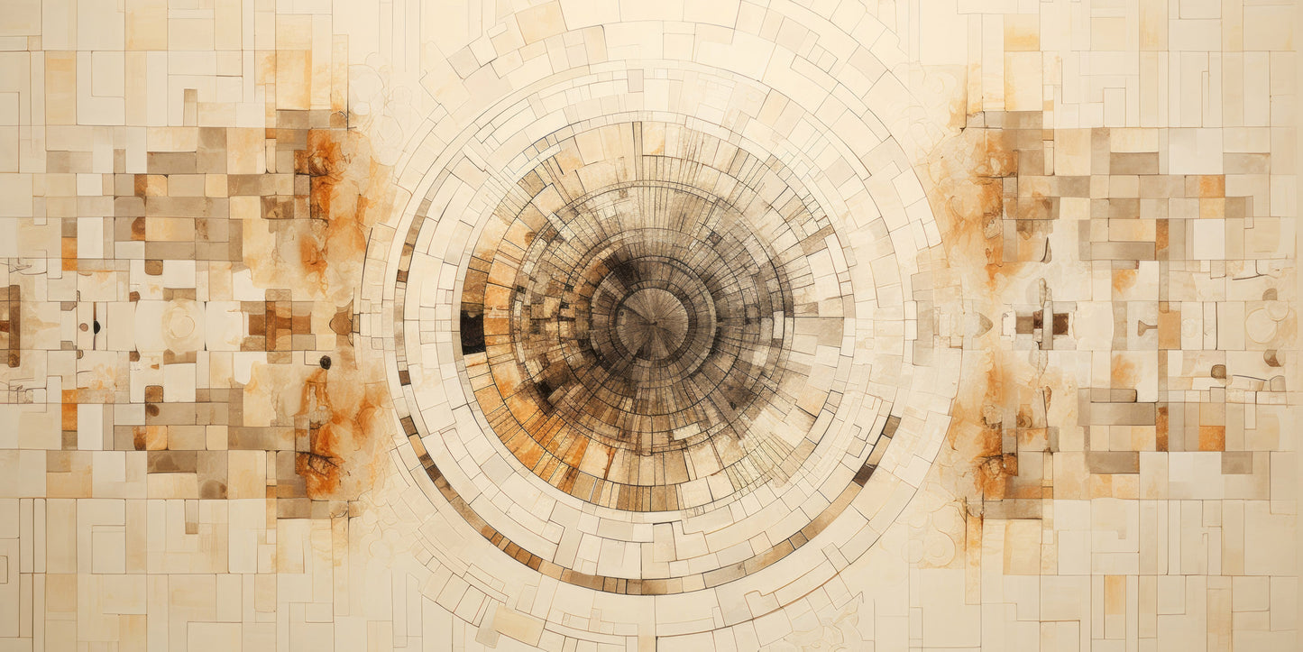 Prezentacja całego wzoru fototapety o nazwie ANCIENT ECHOES SPIRAL
