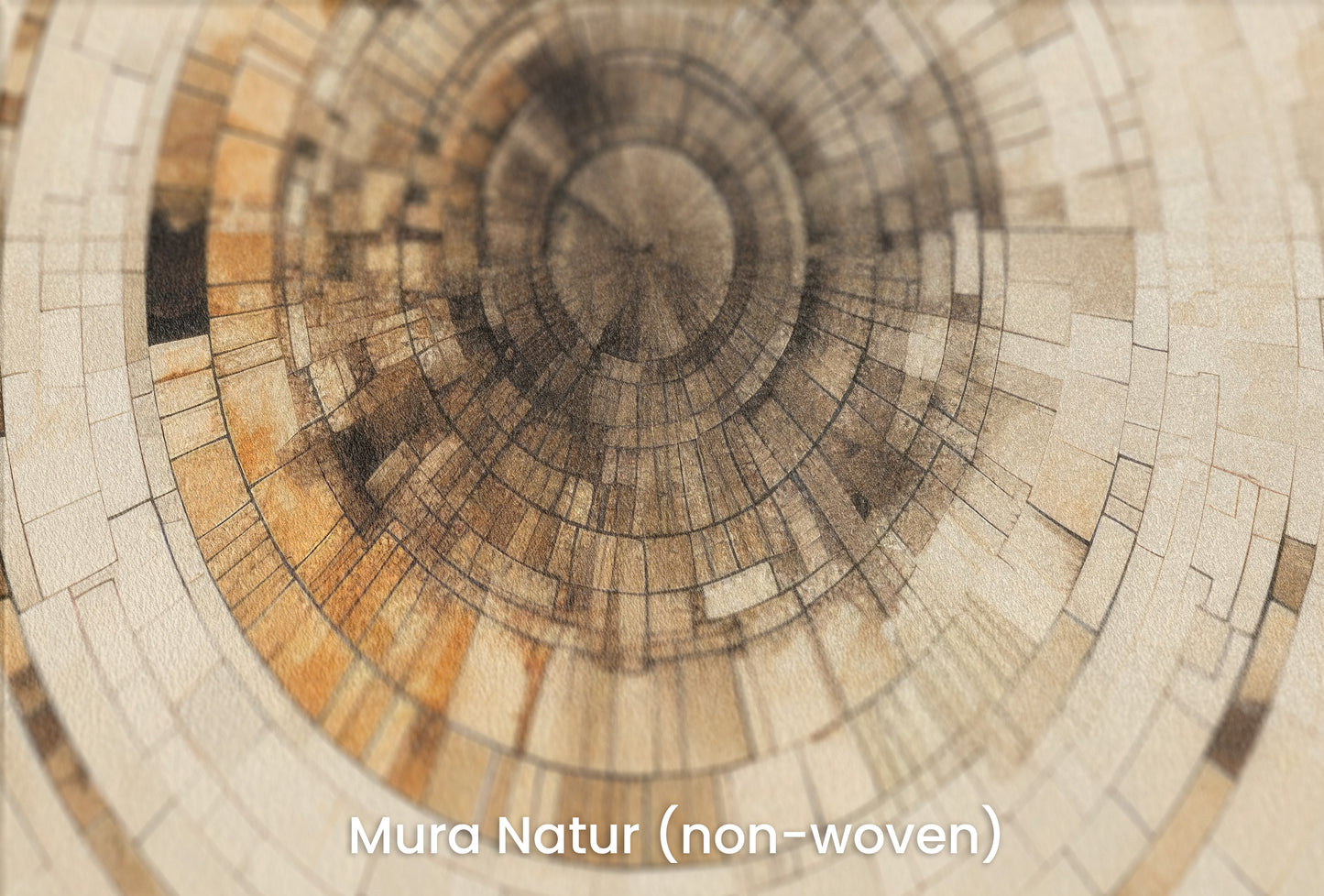 Zbliżenie na artystyczną fototapetę o nazwie ANCIENT ECHOES SPIRAL na podłożu Mura Natur (non-woven) - naturalne i ekologiczne podłoże.