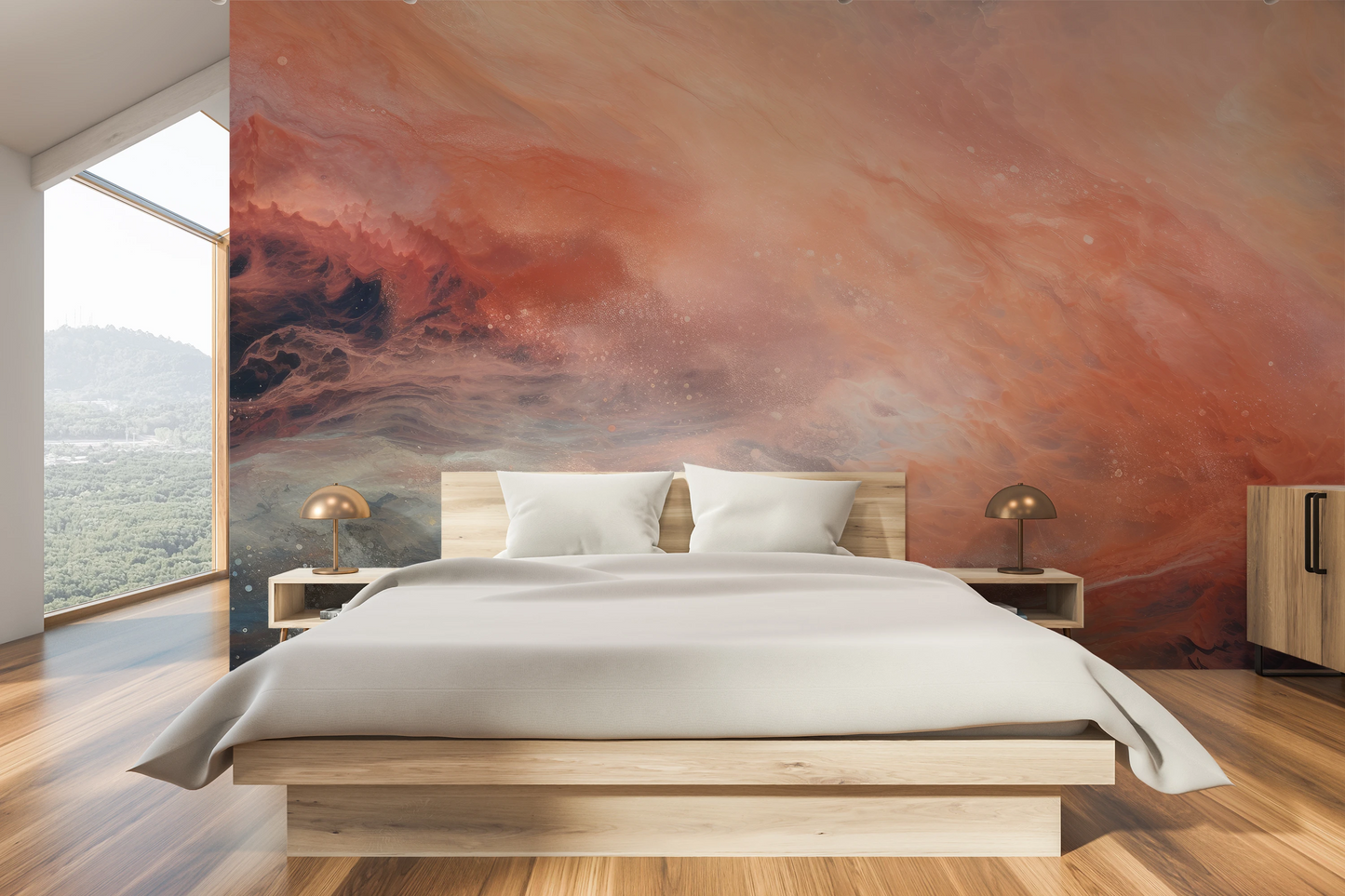 Fototapeta malowana o nazwie Monolith's Shadow pokazana w aranżacji wnętrza.