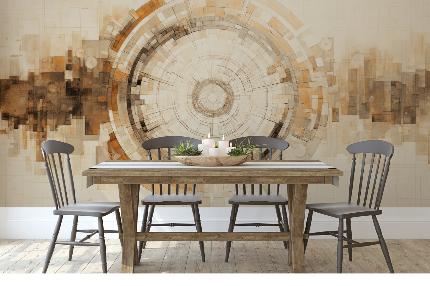Fototapeta malowana o nazwie TIMELESS VORTEX ARRAY pokazana w aranżacji wnętrza.