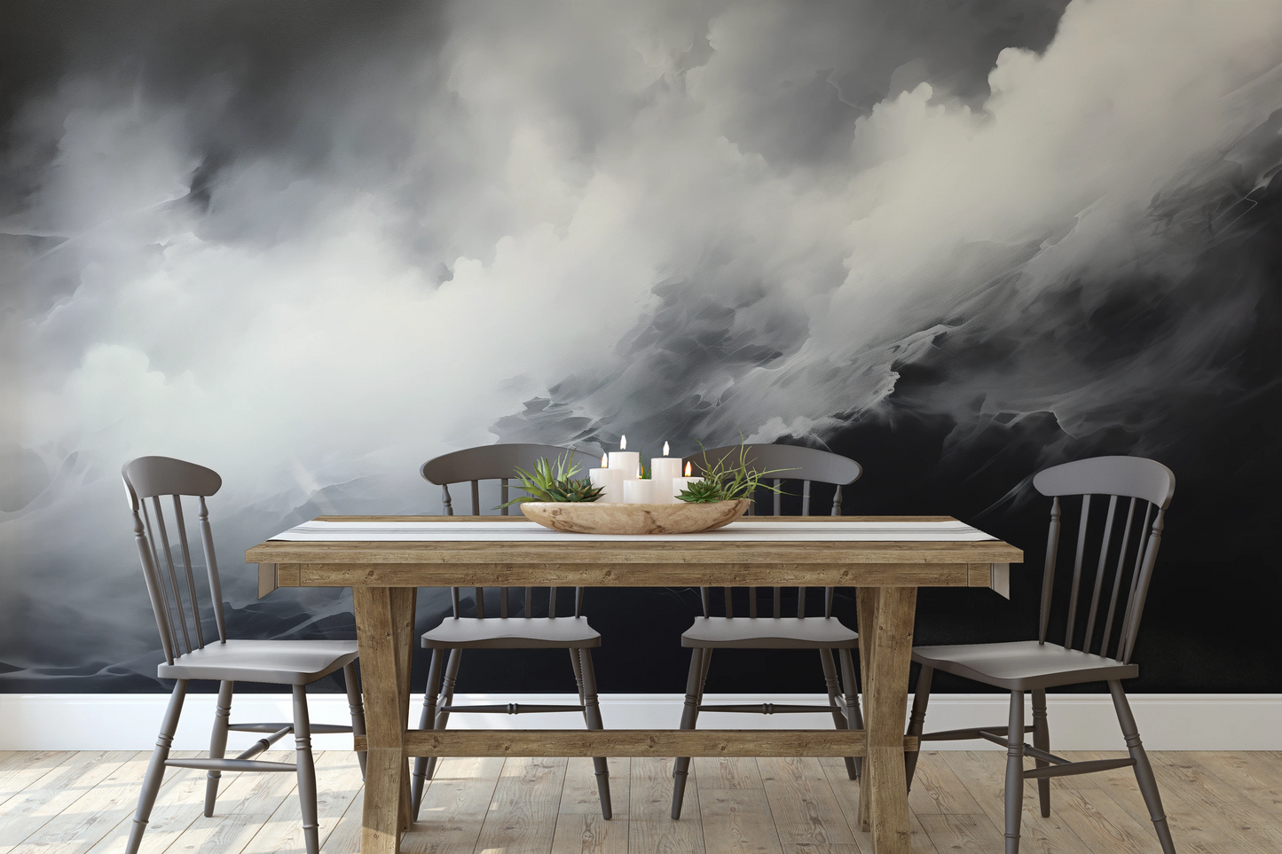 Fototapeta malowana o nazwie Shadowplay pokazana w aranżacji wnętrza.