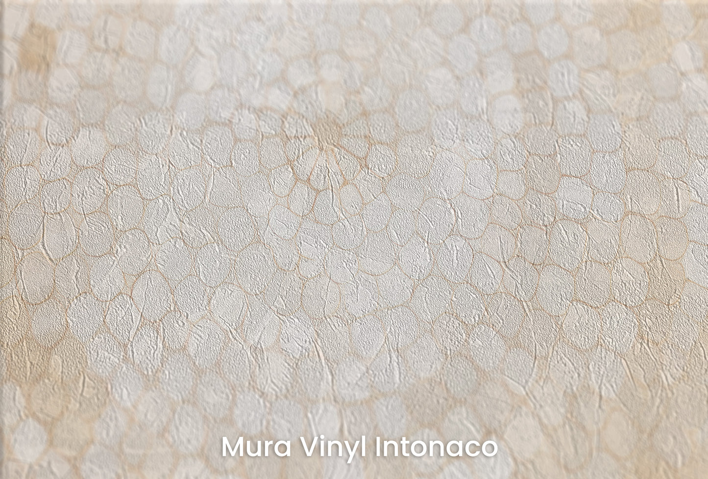 Zbliżenie na artystyczną fototapetę o nazwie HONEY SPARKLE na podłożu Mura Vinyl Intonaco - struktura tartego tynku.