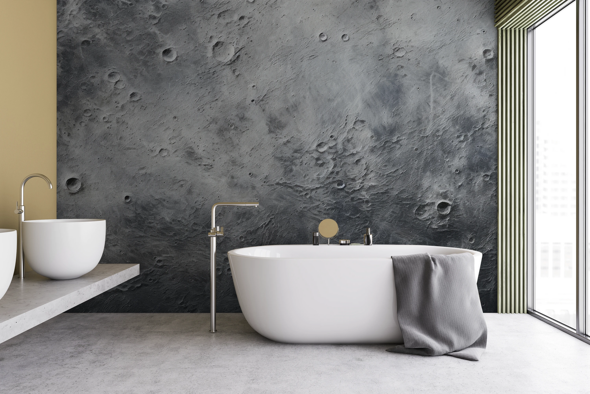 Fototapeta o nazwie Cratered Terrain użyta w aranzacji wnętrza.