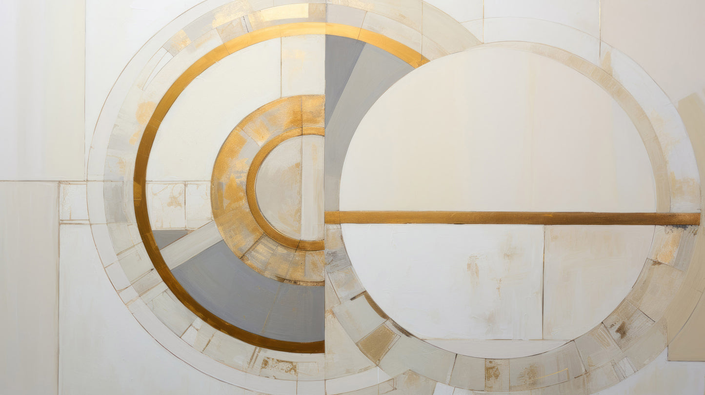Prezentacja całego wzoru fototapety o nazwie GOLDEN SEGMENT SYMMETRY
