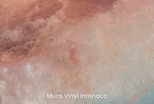 Zbliżenie na artystyczną fototapetę o nazwie Lunar Surface #2 na podłożu Mura Vinyl Intonaco - struktura tartego tynku.