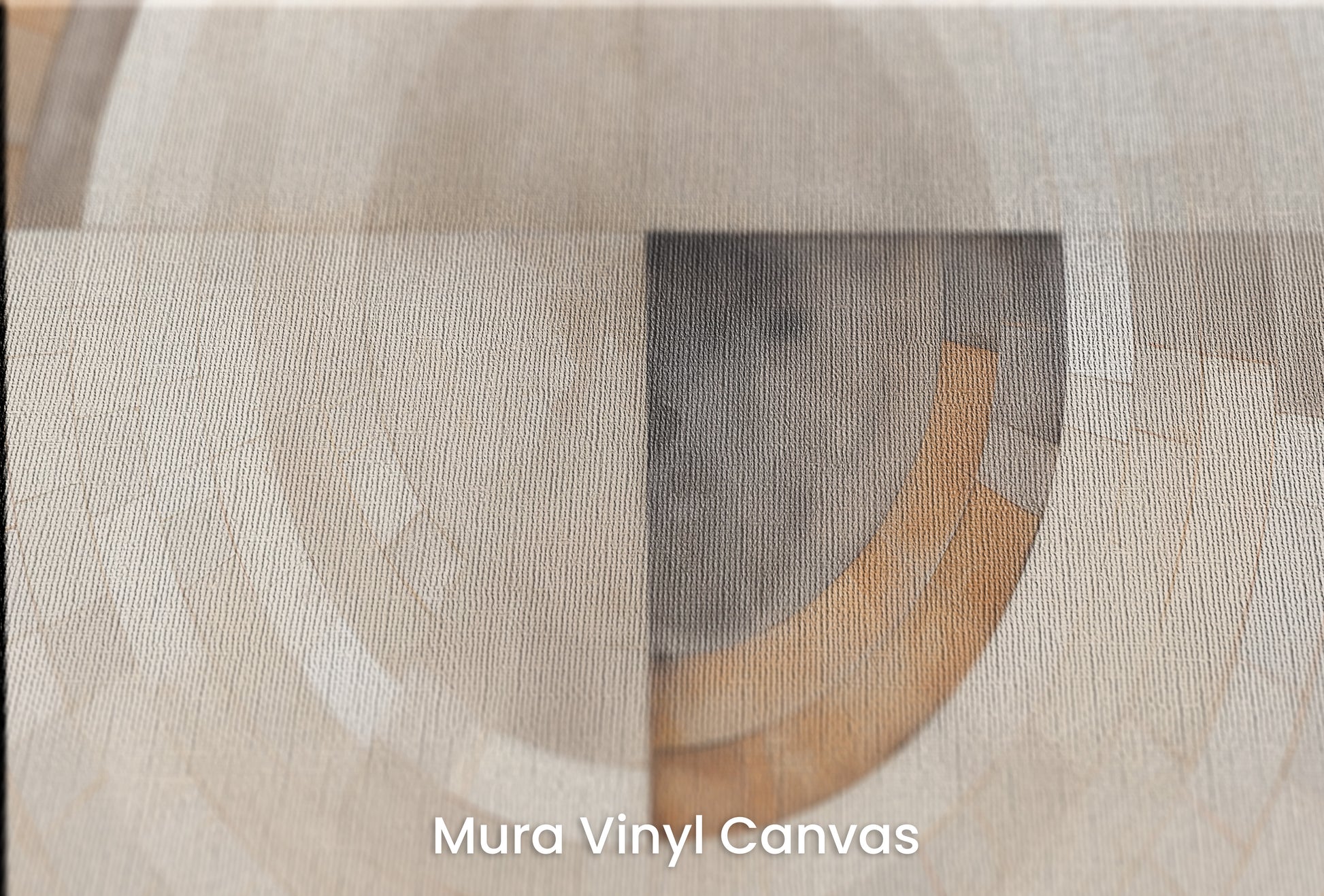 Zbliżenie na artystyczną fototapetę o nazwie MONOCHROME ECLIPSE MOSAIC na podłożu Mura Vinyl Canvas - faktura naturalnego płótna.