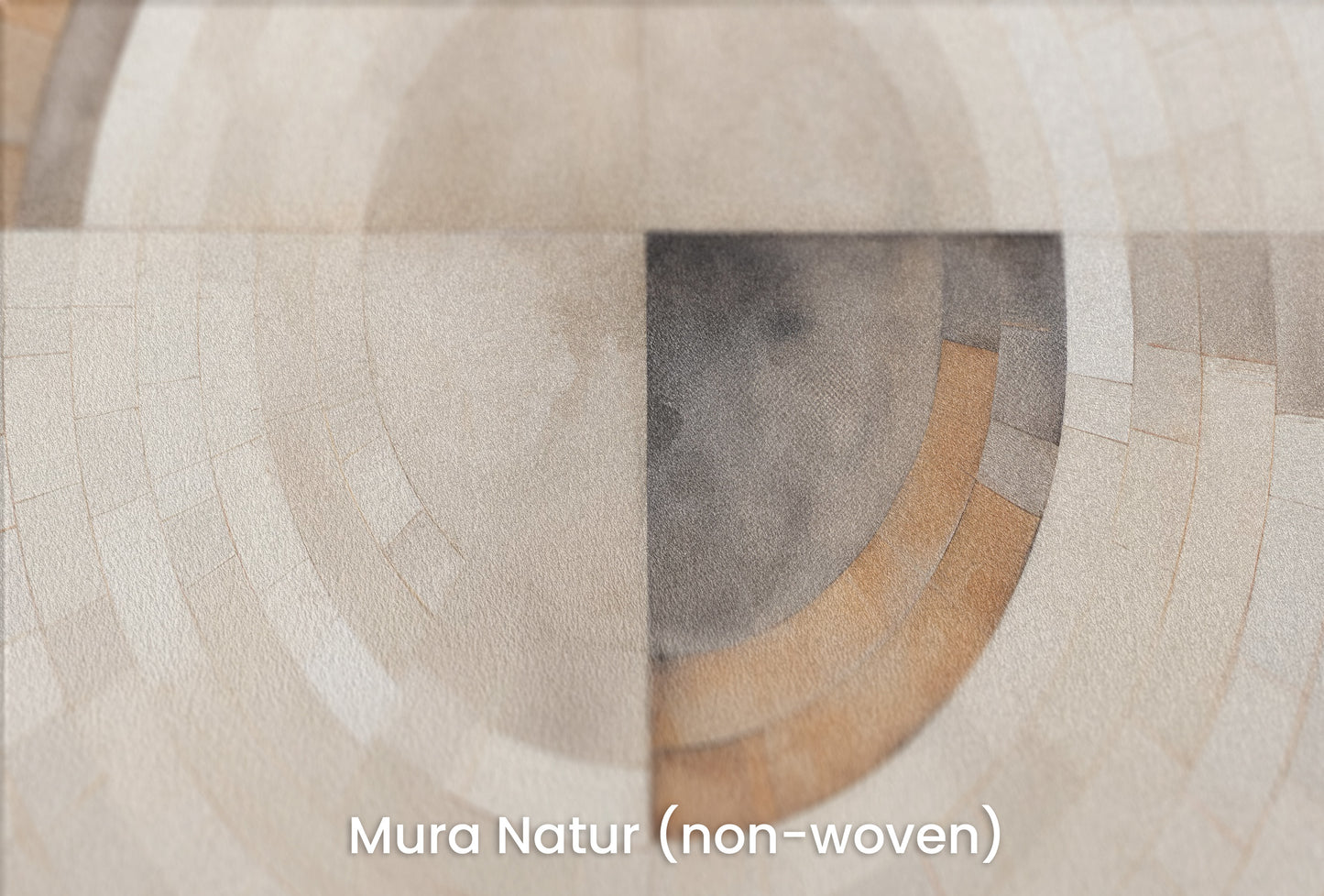 Zbliżenie na artystyczną fototapetę o nazwie MONOCHROME ECLIPSE MOSAIC na podłożu Mura Natur (non-woven) - naturalne i ekologiczne podłoże.