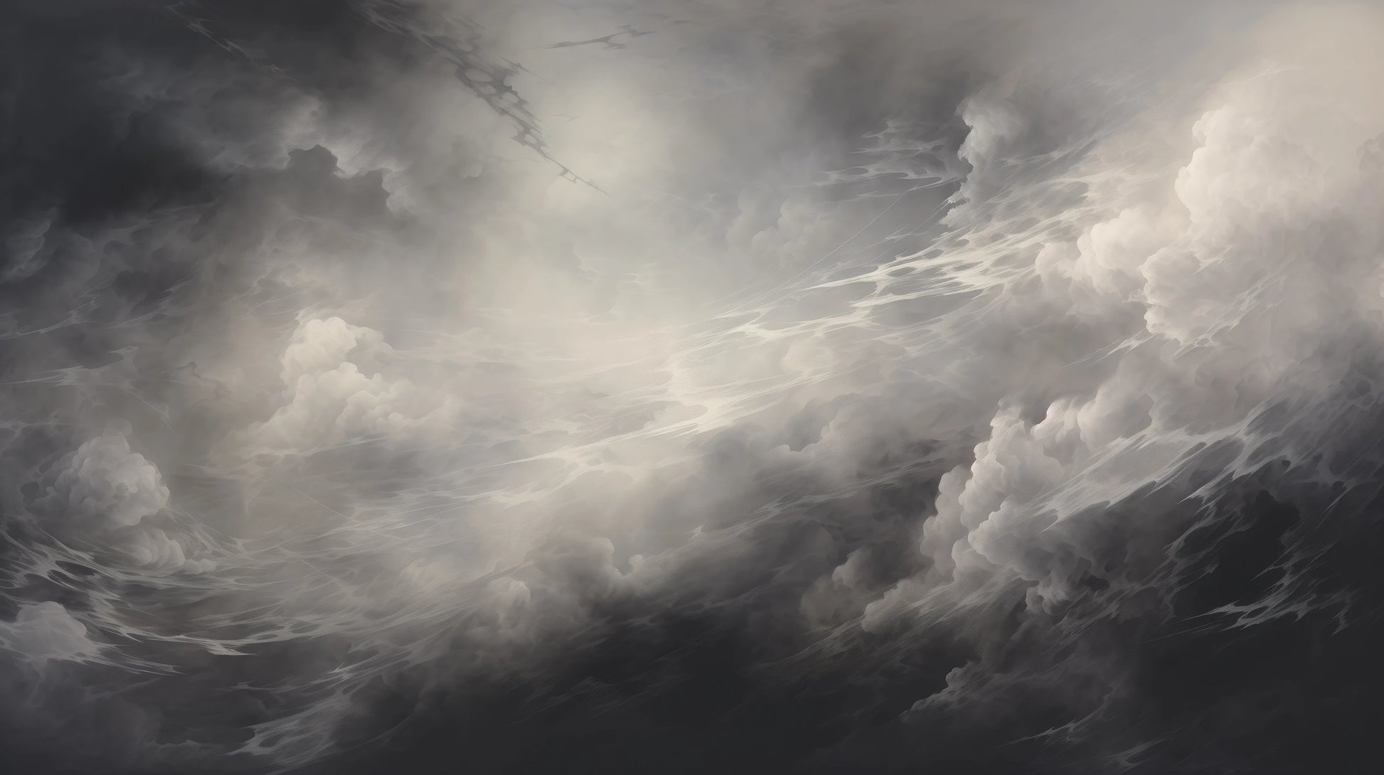 Prezentacja całego wzoru fototapety o nazwie Silver Lining Drama