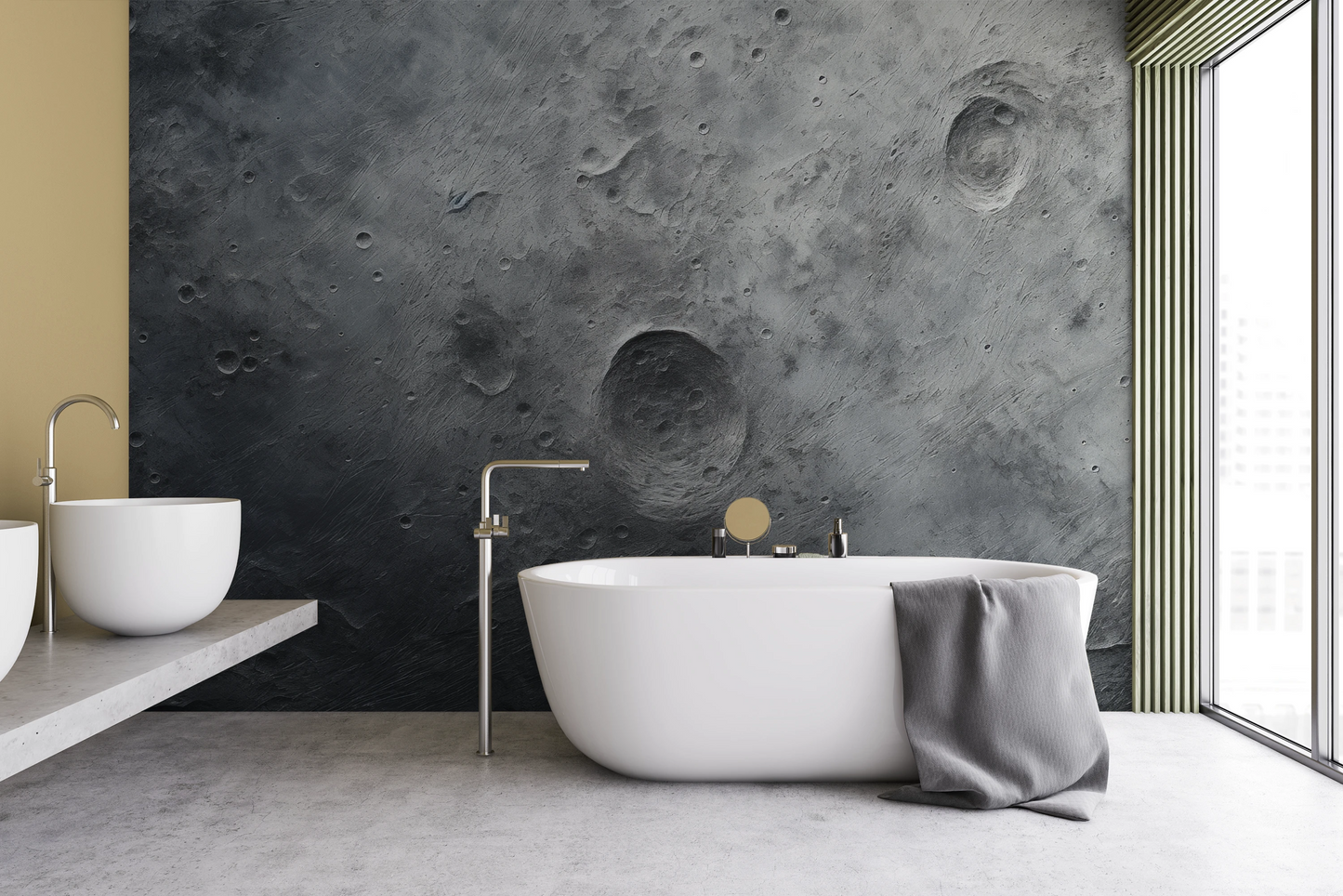 Wzór fototapety artystycznej o nazwie Martian Swirl pokazanej w aranżacji wnętrza.