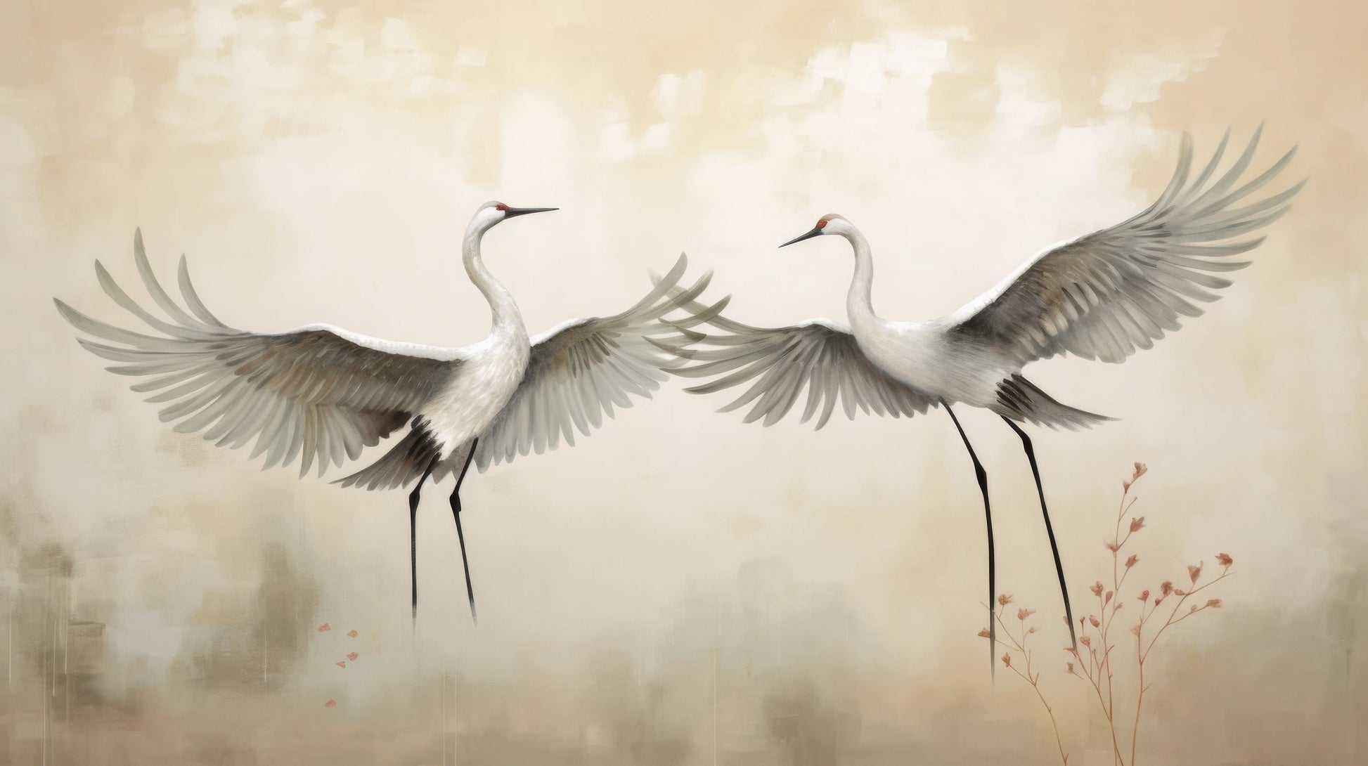 Prezentacja całego wzoru fototapety o nazwie Graceful Flight
