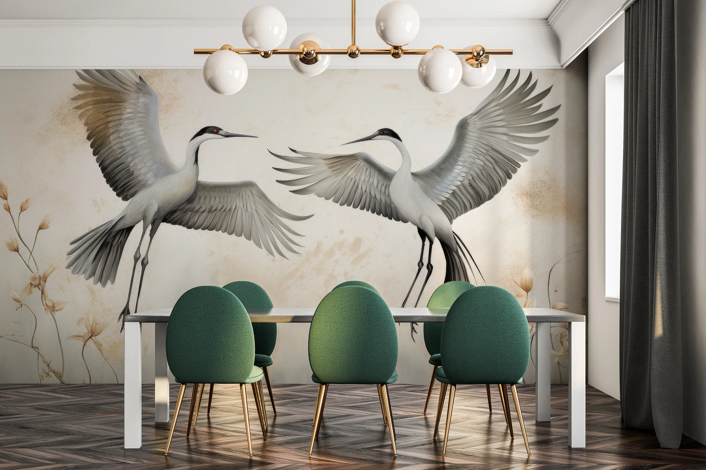Fototapeta malowana o nazwie Elegant Ascension pokazana w aranżacji wnętrza.
