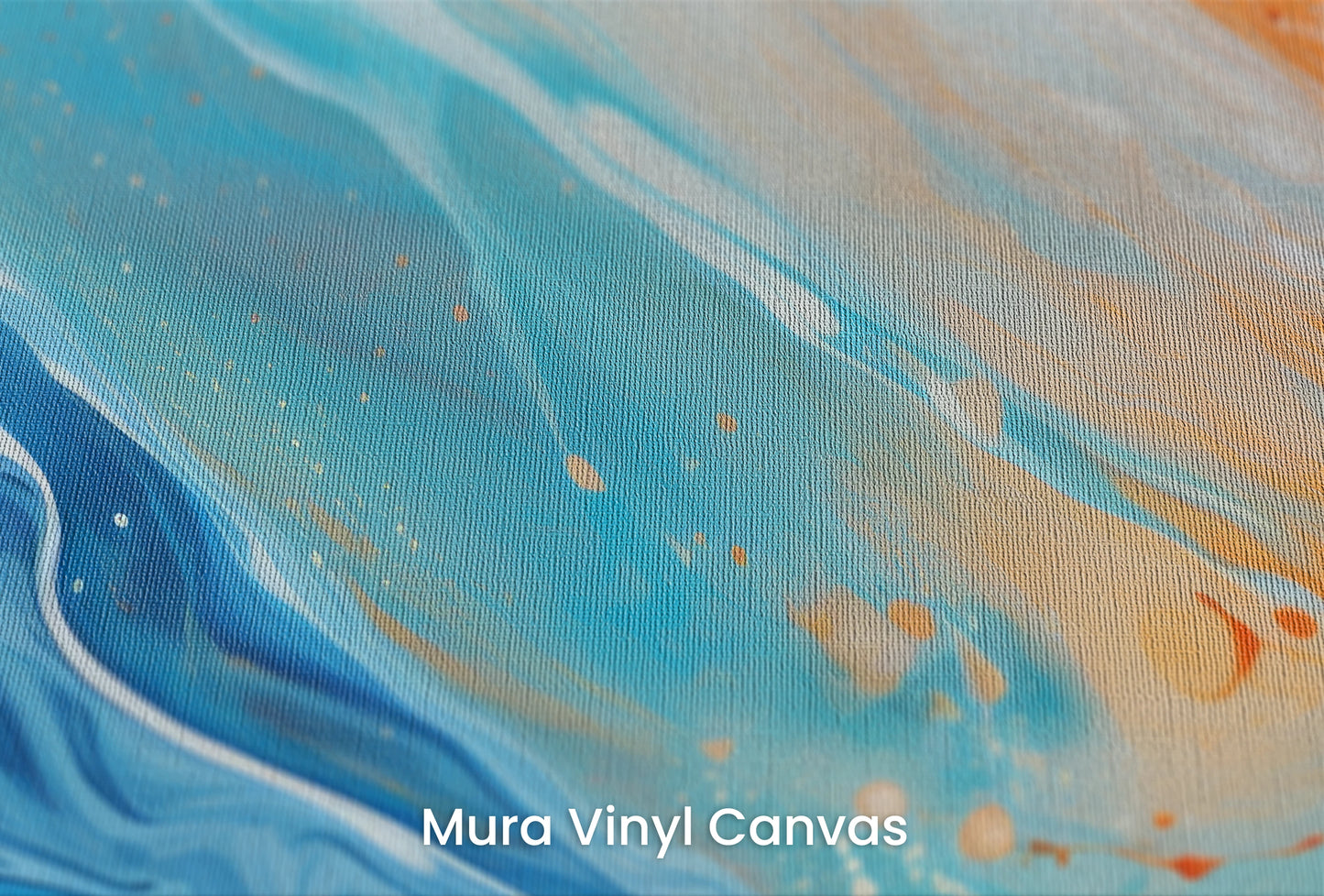 Zbliżenie na artystyczną fototapetę o nazwie Lunar Landscape na podłożu Mura Vinyl Canvas - faktura naturalnego płótna.