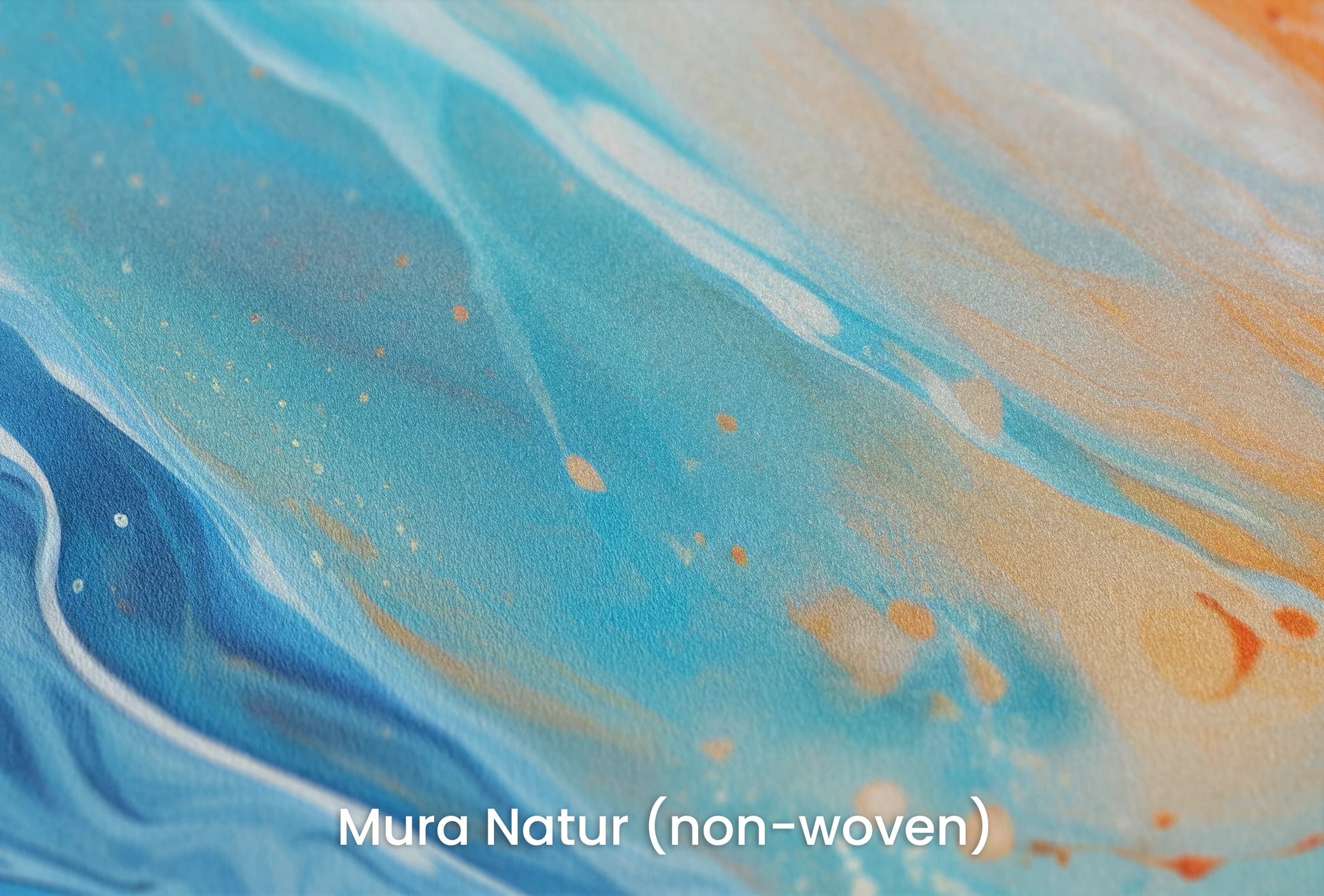 Zbliżenie na artystyczną fototapetę o nazwie Lunar Landscape na podłożu Mura Natur (non-woven) - naturalne i ekologiczne podłoże.