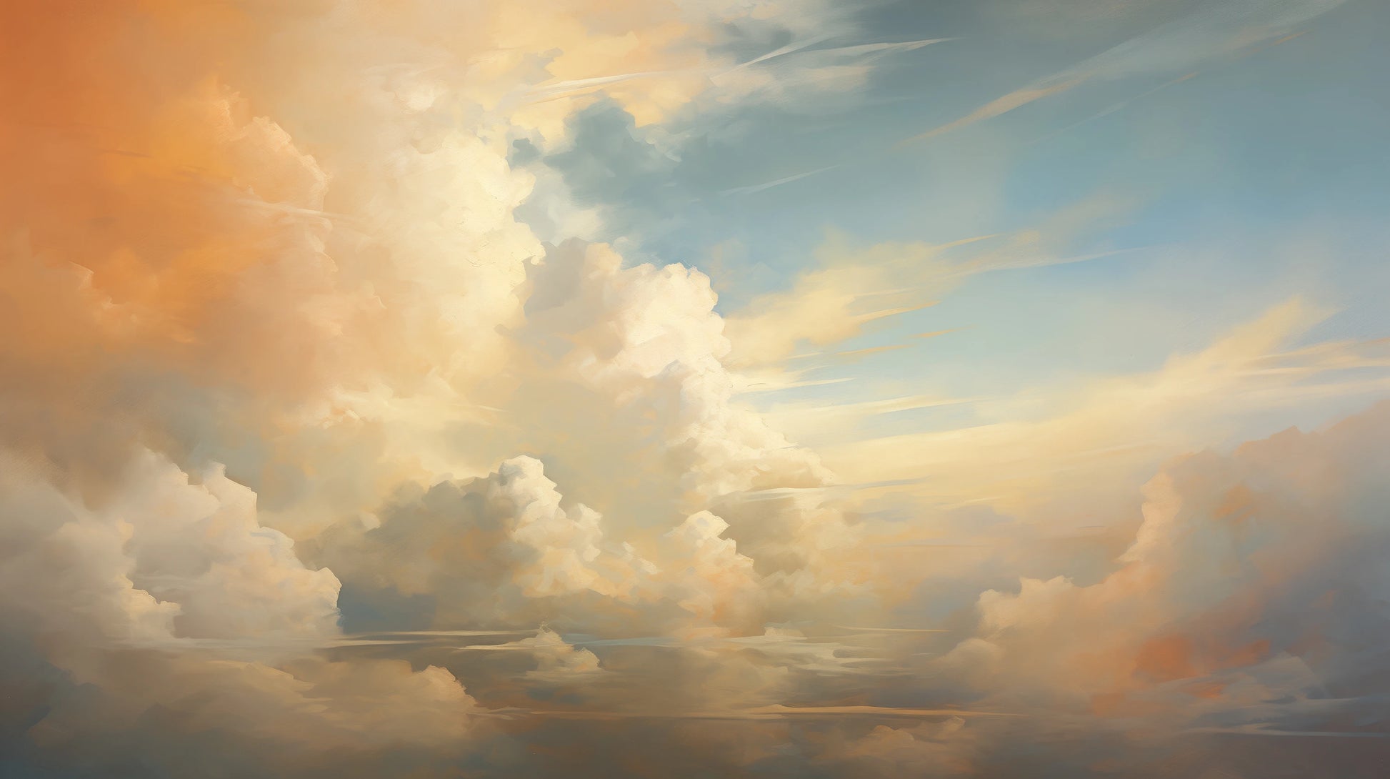 Prezentacja całego wzoru fototapety o nazwie Sunset Canvas