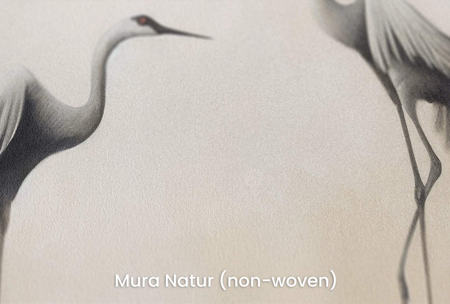 Zbliżenie na artystyczną fototapetę o nazwie Lunar Dance na podłożu Mura Natur (non-woven) - naturalne i ekologiczne podłoże.