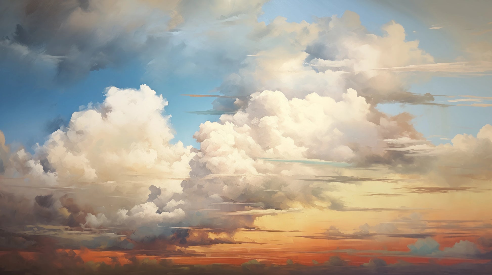 Prezentacja całego wzoru fototapety o nazwie Sunset Majesty