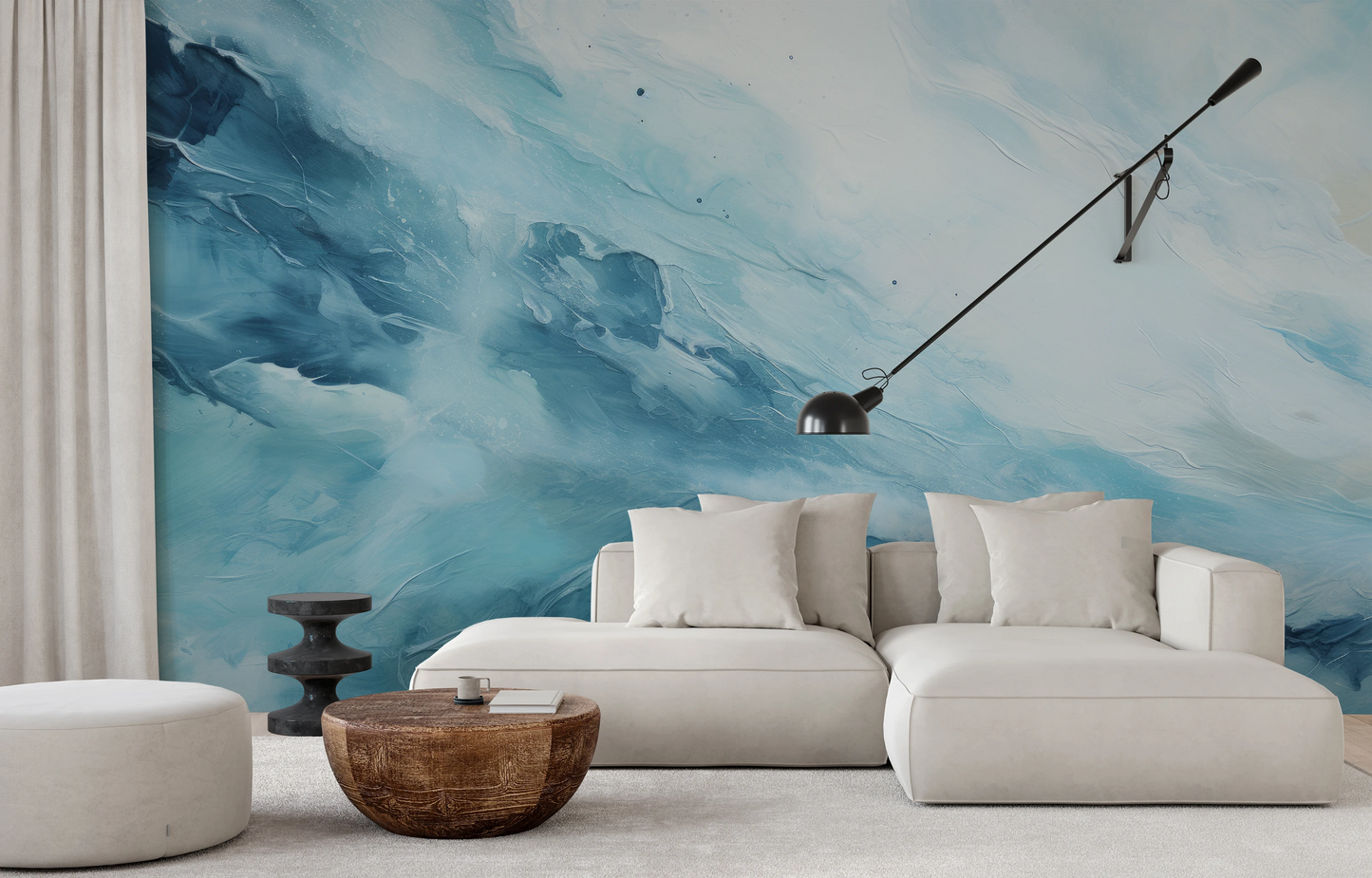 Fototapeta artystyczna o nazwie Terran Rise pokazana w aranżacji wnętrza.