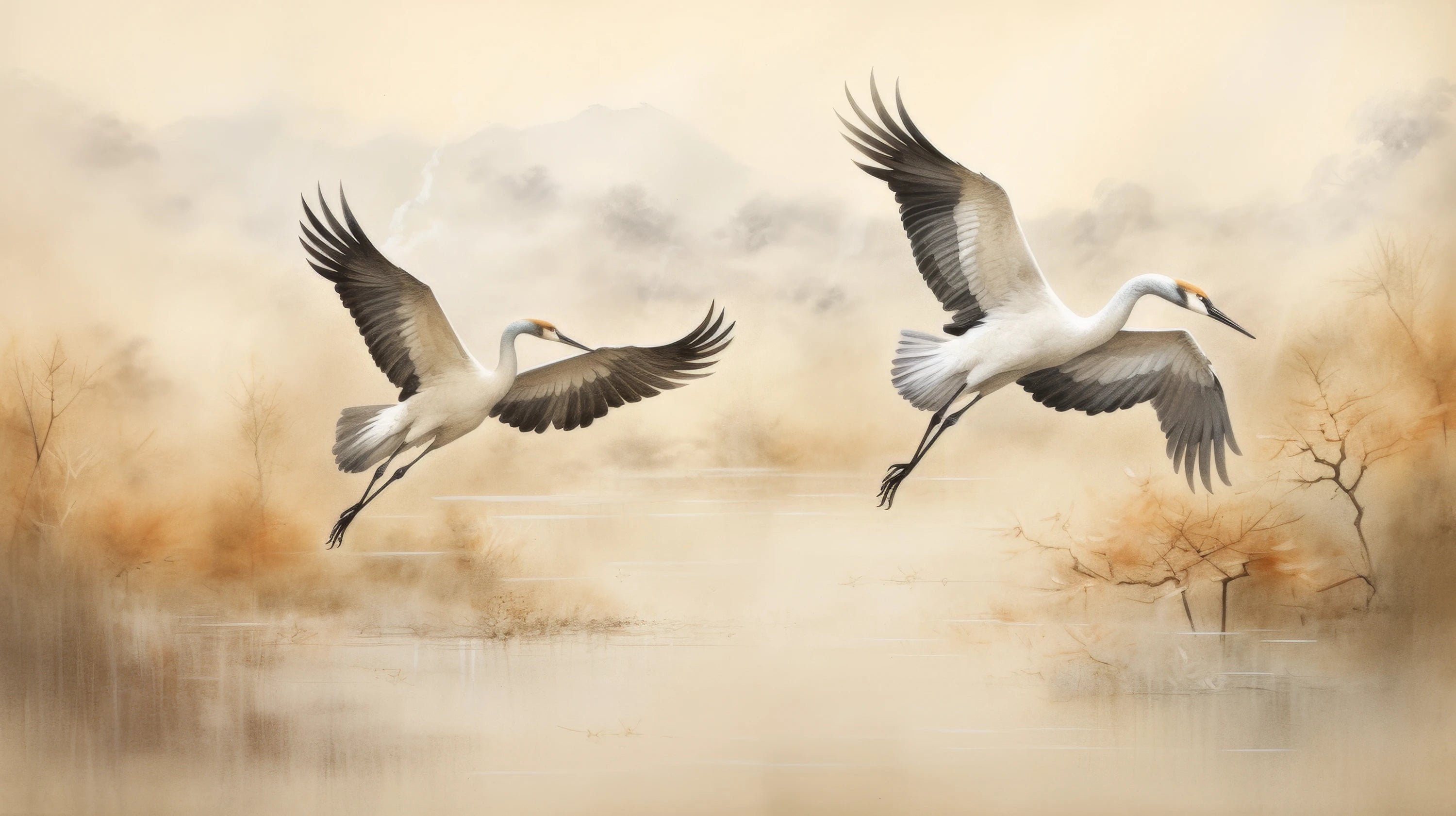 Podgląd wzoru: Prezentacja całego wzoru fototapety o nazwie Autumn Flight
