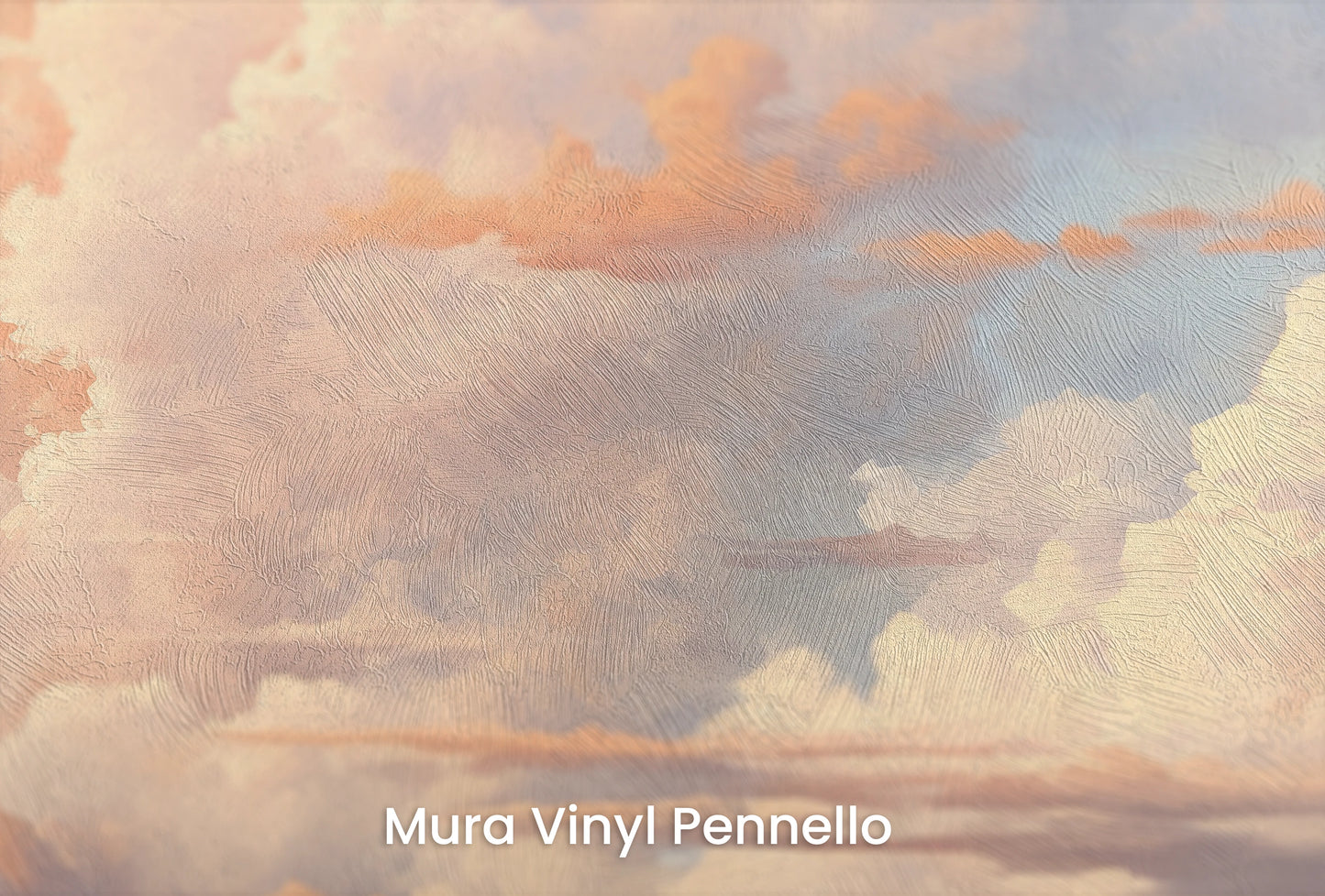 Zbliżenie na artystyczną fototapetę o nazwie Dawn's Promise na podłożu Mura Vinyl Pennello - faktura pociągnięć pędzla malarskiego.