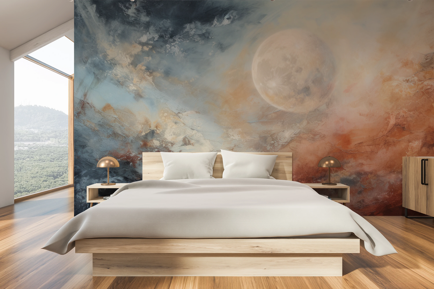 Fototapeta o nazwie Moon's Monochrome użyta w aranzacji wnętrza.