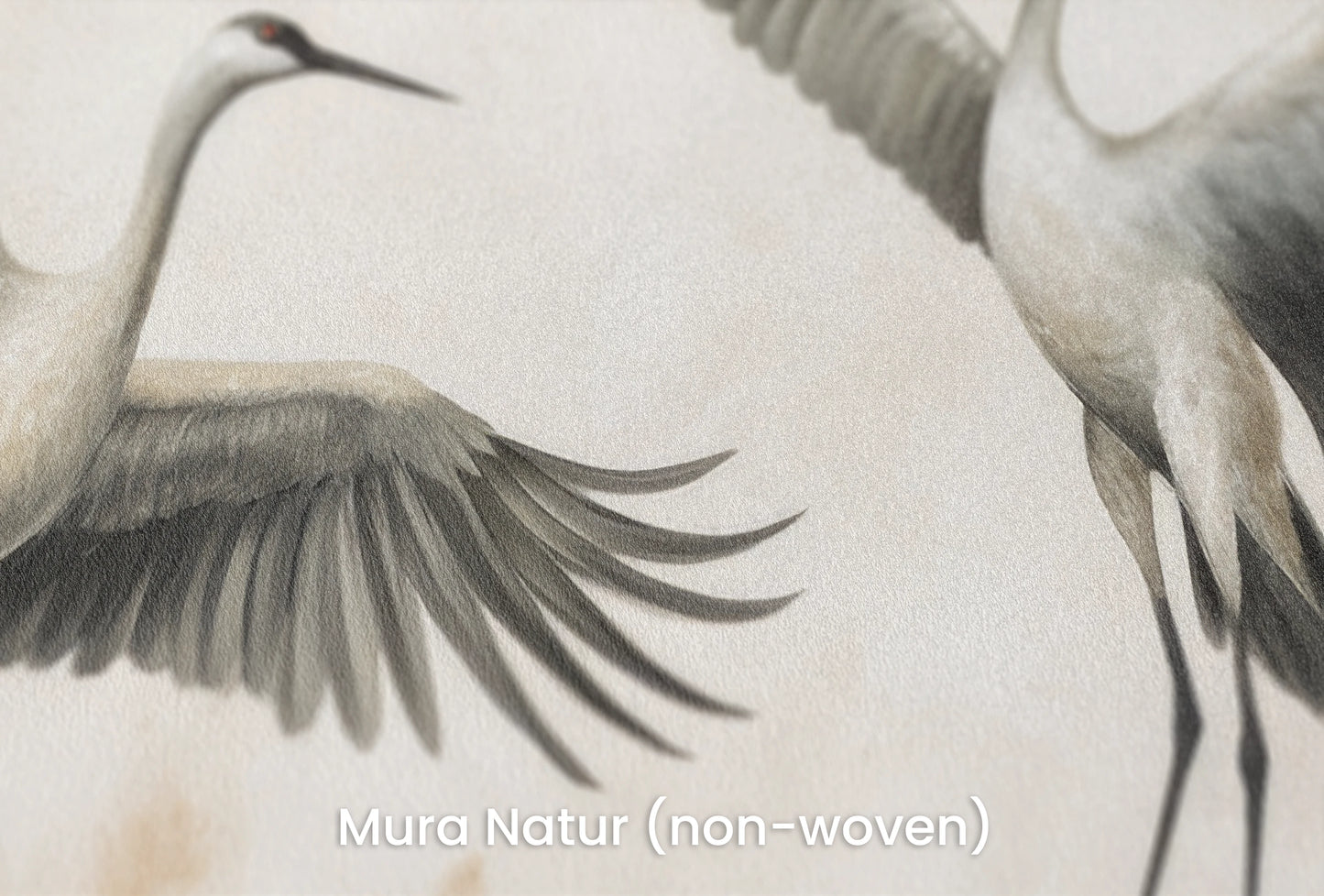 Zbliżenie na artystyczną fototapetę o nazwie Symphony of Wings na podłożu Mura Natur (non-woven) - naturalne i ekologiczne podłoże.