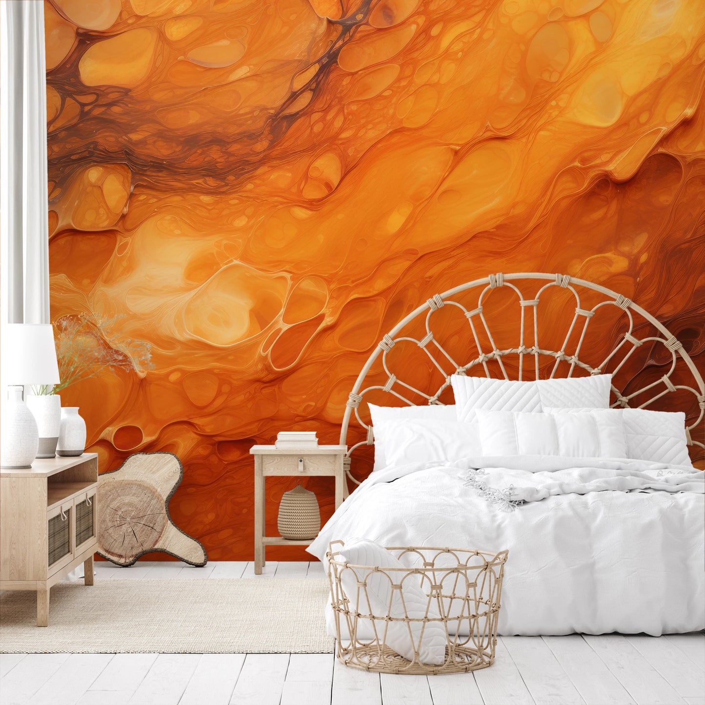 Fototapeta malowana o nazwie Mercurial Craters pokazana w aranżacji wnętrza.