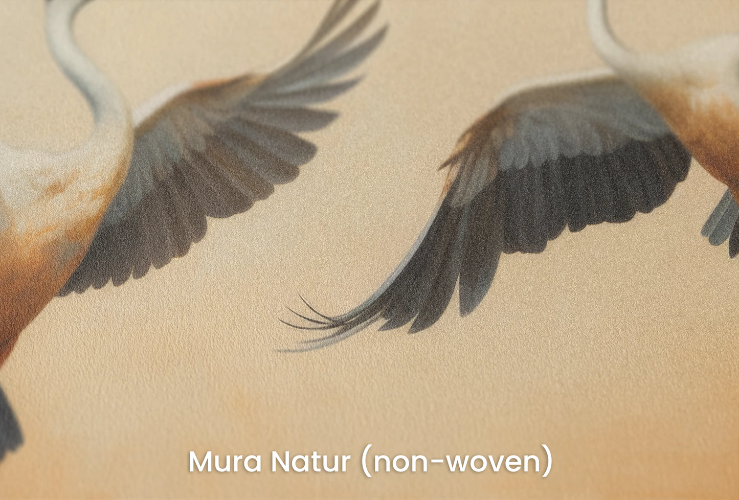 Zbliżenie na artystyczną fototapetę o nazwie Sunset Soar na podłożu Mura Natur (non-woven) - naturalne i ekologiczne podłoże.