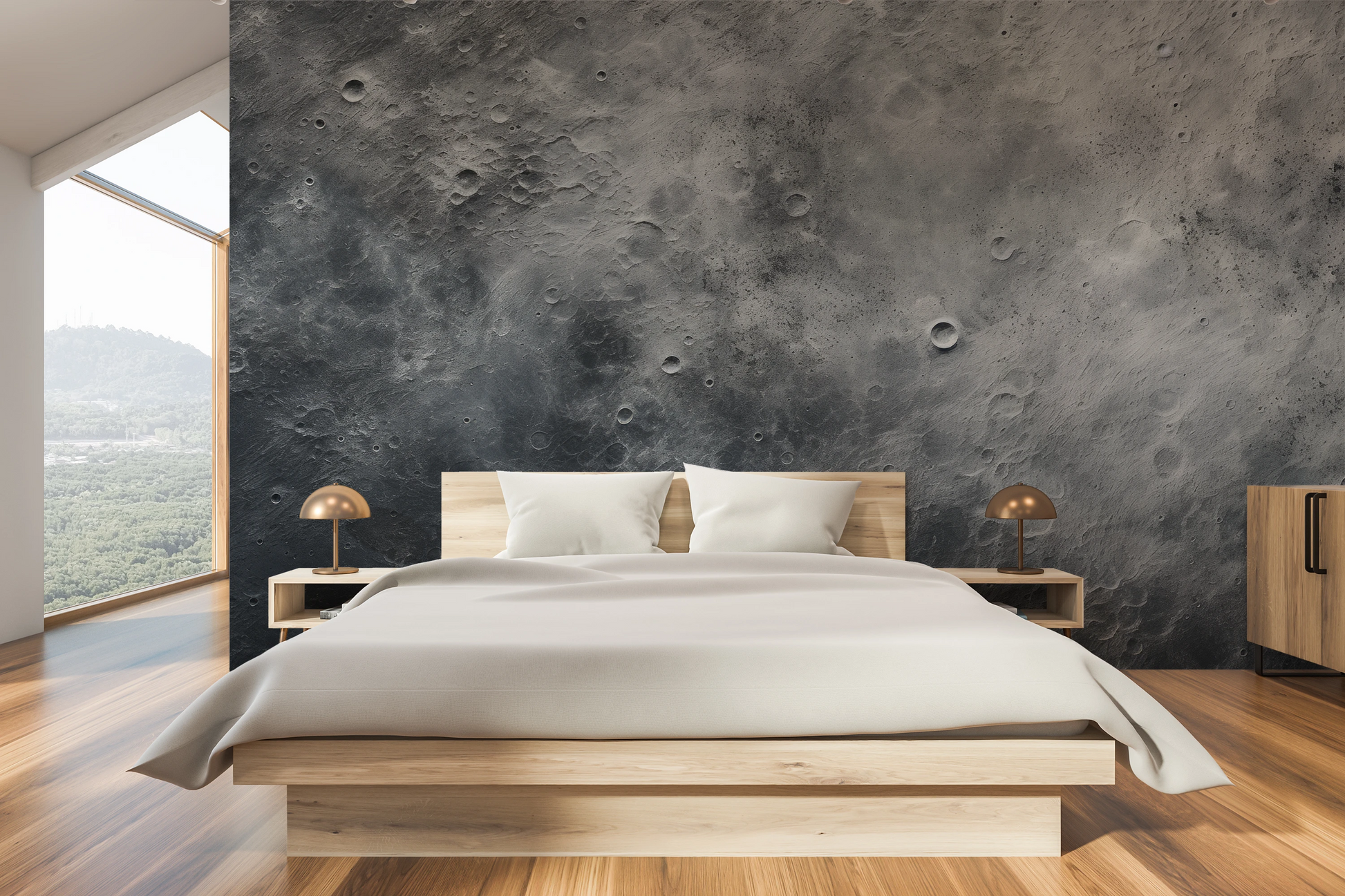 Fototapeta artystyczna o nazwie Jovian Vortex pokazana w aranżacji wnętrza.