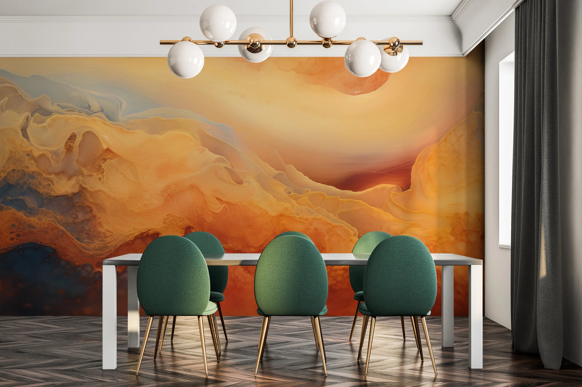 Fototapeta o nazwie Cratered Expanse użyta w aranzacji wnętrza.