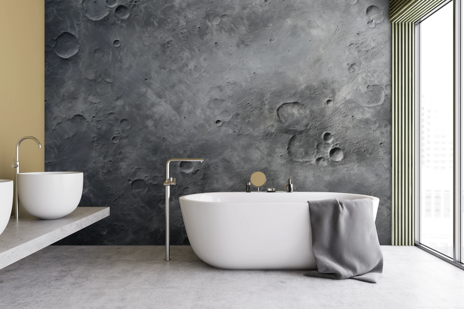 Fototapeta malowana o nazwie Solar Waves pokazana w aranżacji wnętrza.