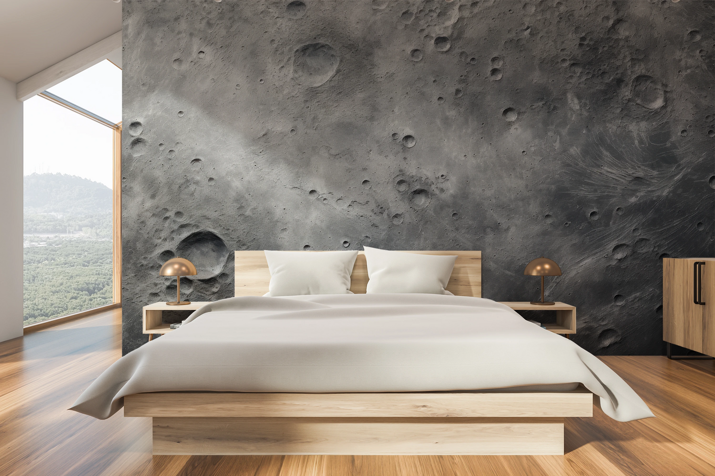 Fototapeta o nazwie Lunar Surface użyta w aranzacji wnętrza.