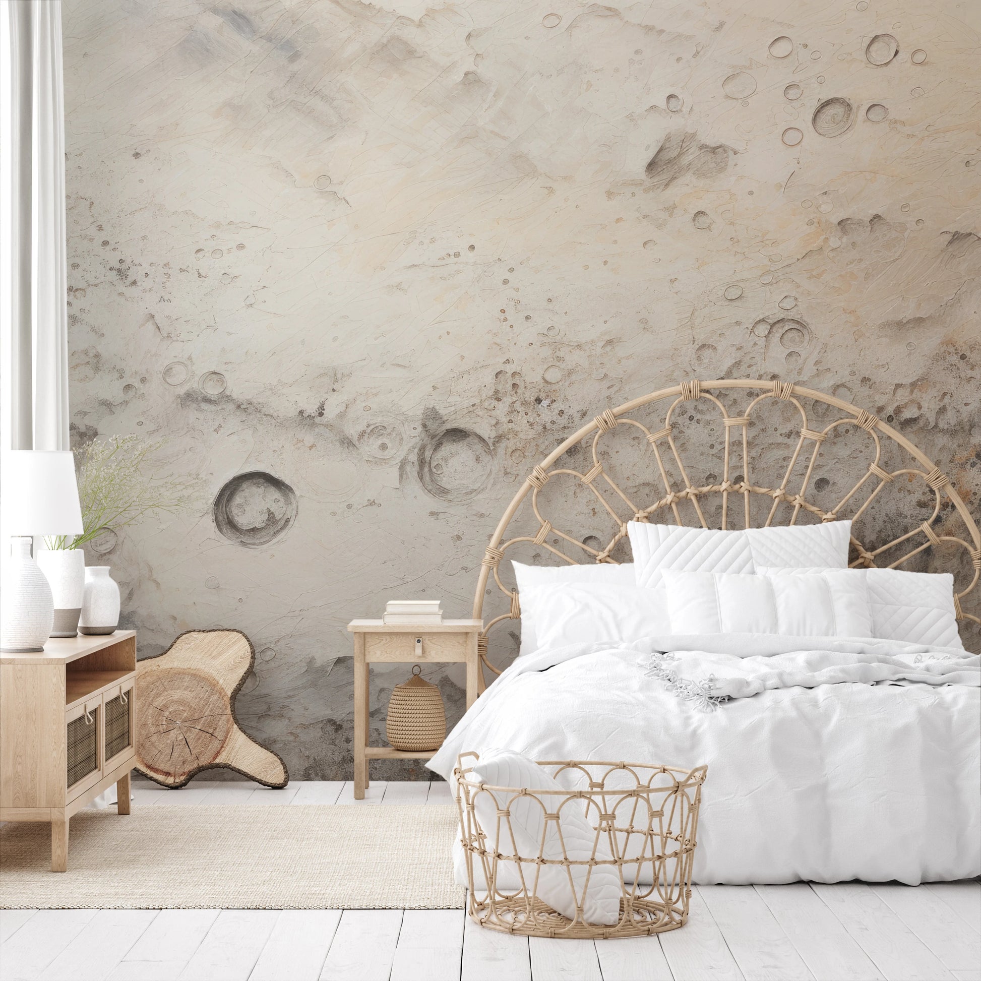 Wzór fototapety o nazwie Jupiter's Swirl pokazanej w kontekście pomieszczenia.